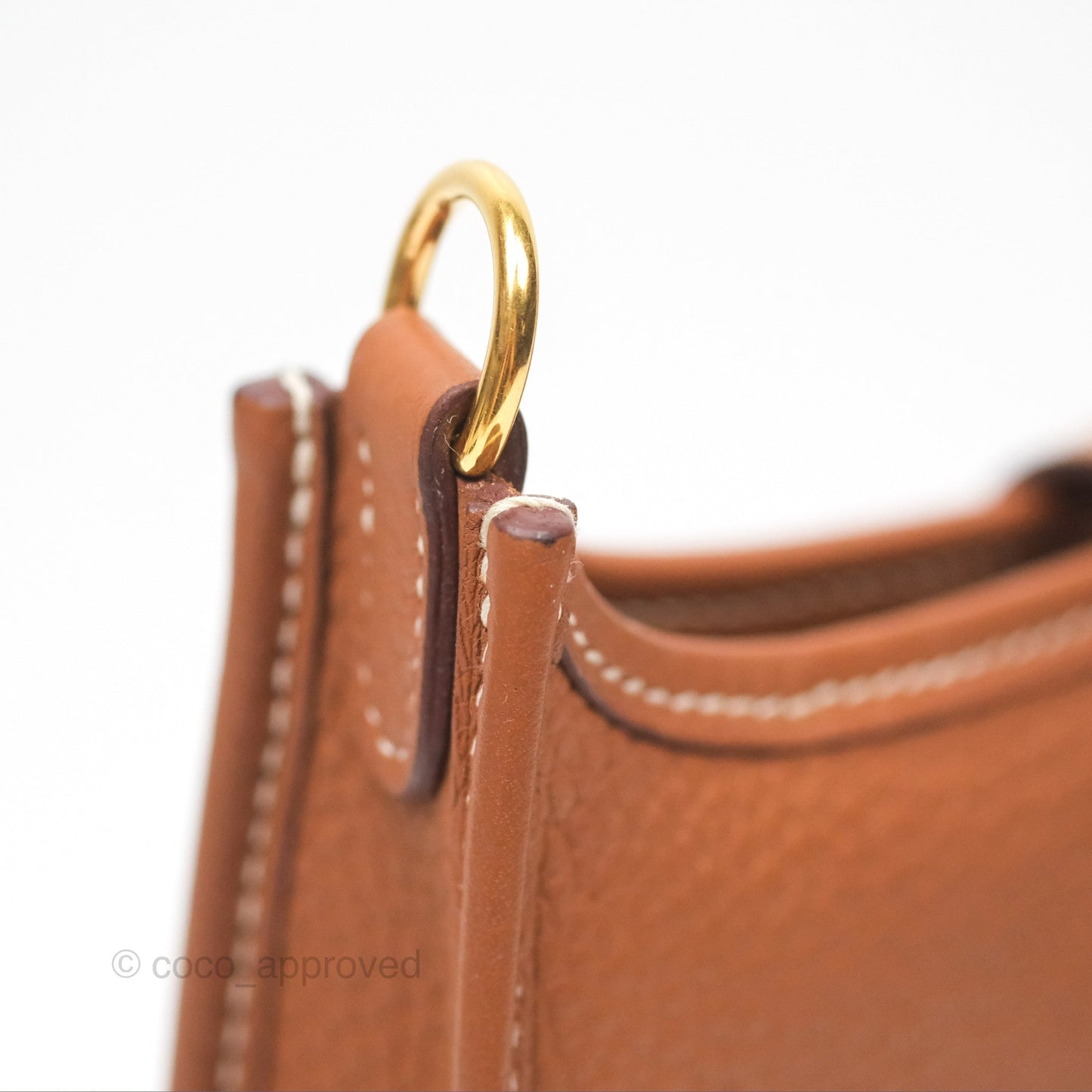 Hermès Mini Evelyne 16 Gold Clemence Gold Hardware