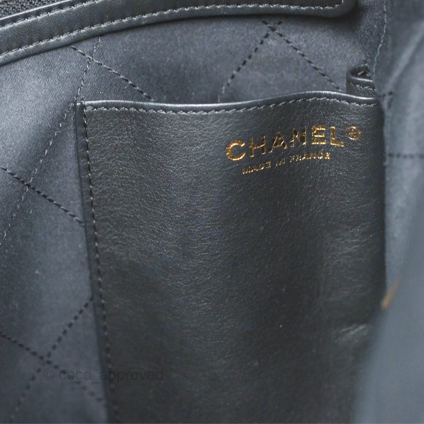 Chanel Large Hobo Tote Lambskin Black Aged Gold Hardware