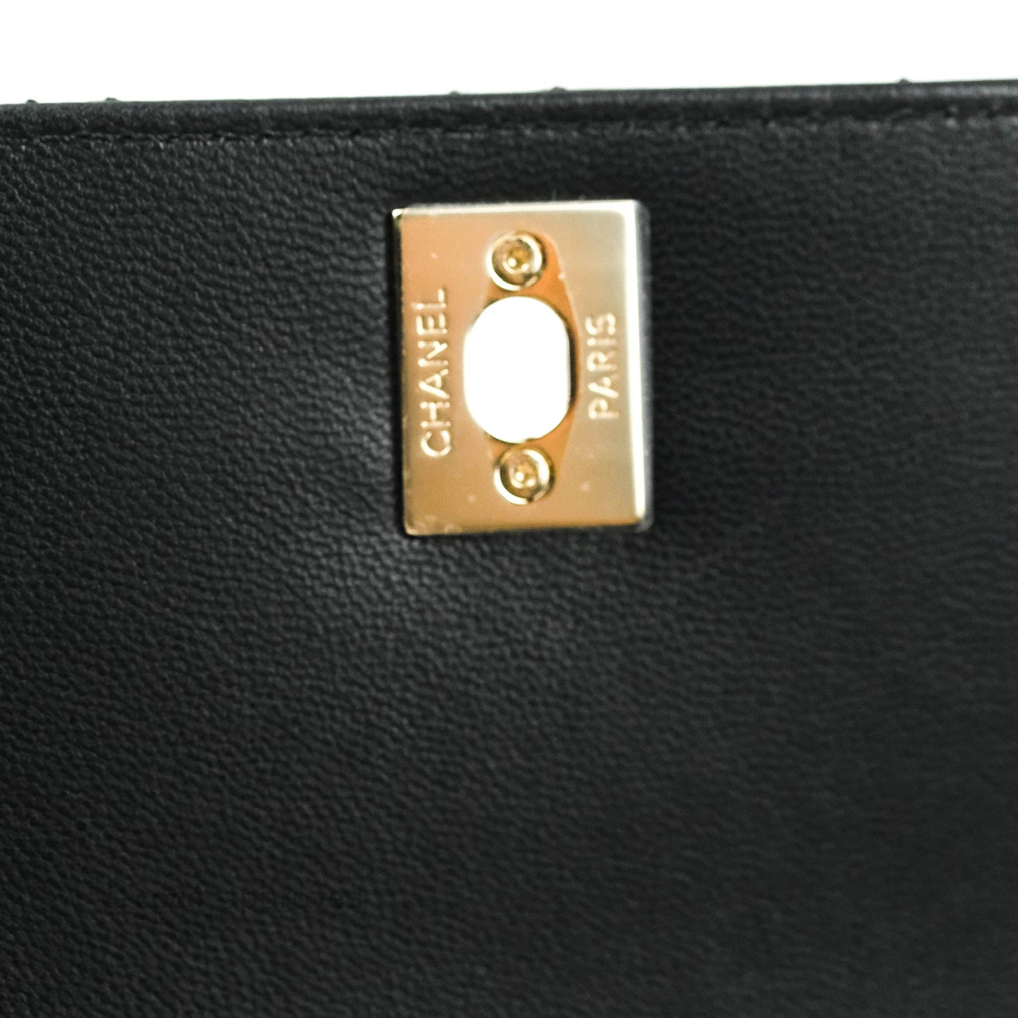Chanel Quilted Extra Mini Rainbow Coco Handle Bag Lambskin Black Gold Hardware