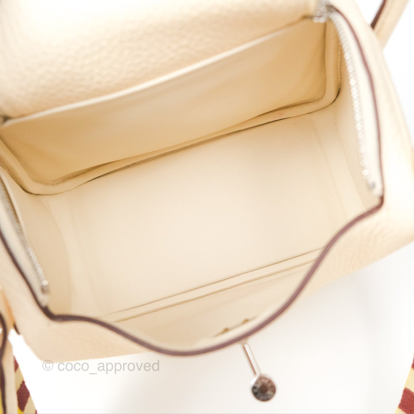 Hermes Mini Lindy Nata I2 Clemence Maxi Quadrille Lime/Mauve sylvestre Toile Palladium Hardware