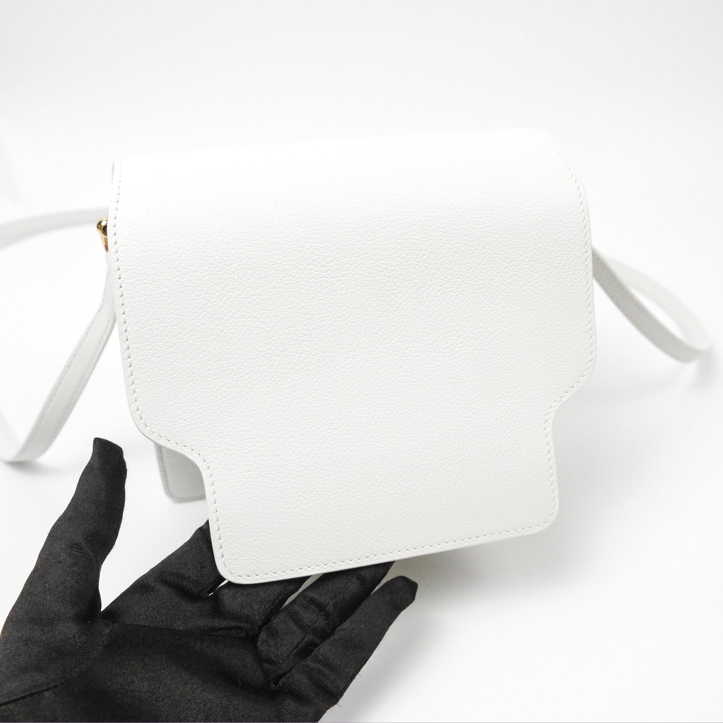 Hermès Roulis Mini 18 New White Evercolor Permabrass Hardware