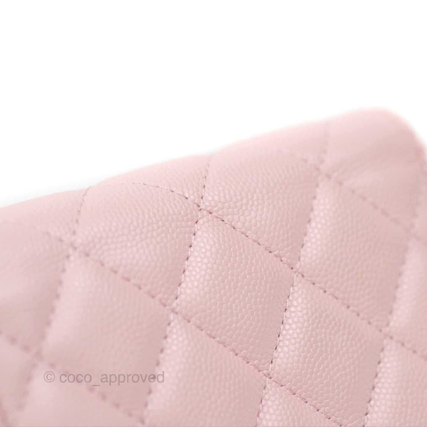 Chanel Mini Wallet With Chain Light Pink Caviar Gold Hardware