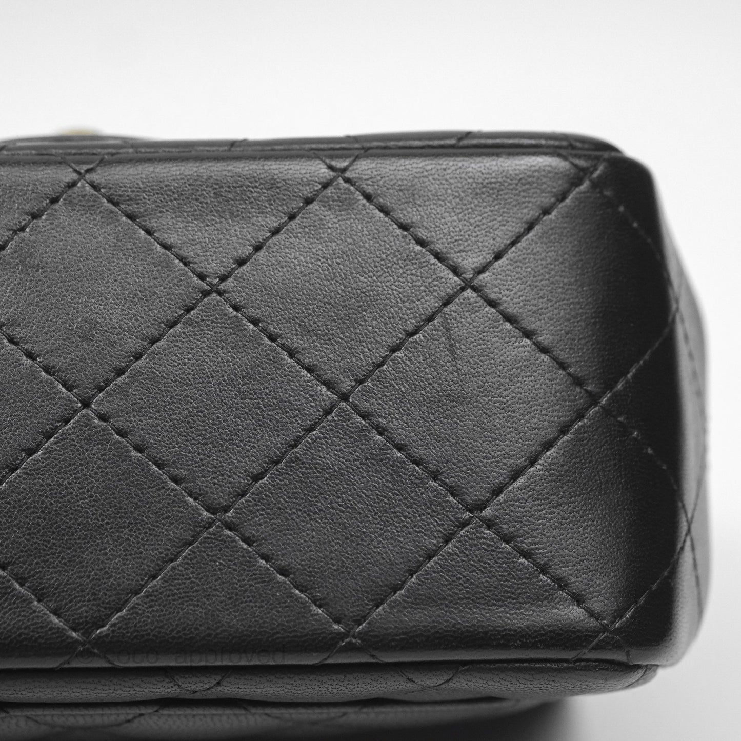 Chanel Mini Square Black Lambskin Gold Hardware