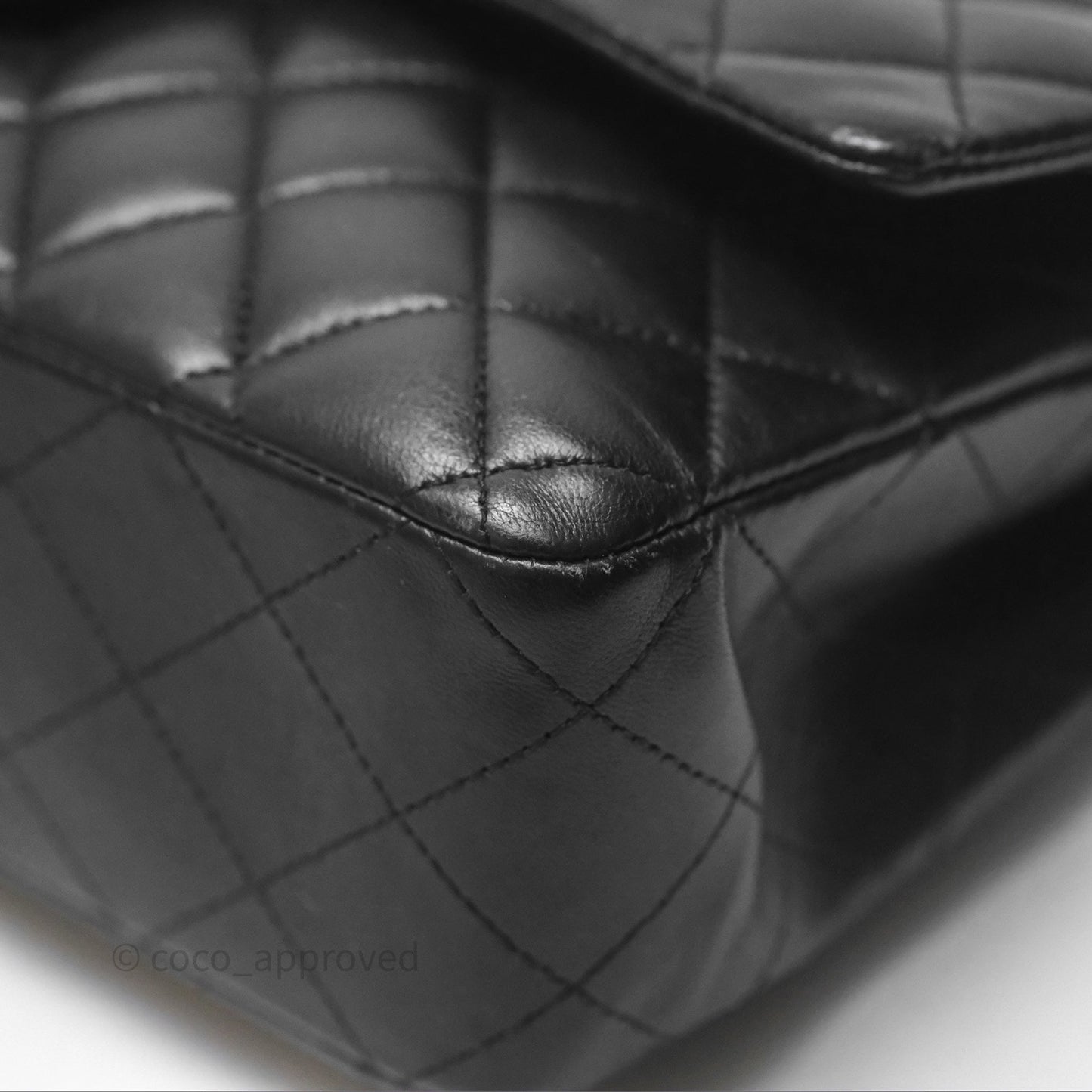 Chanel Classic Quilted M/L Medium Double Flap So Black Lambskin