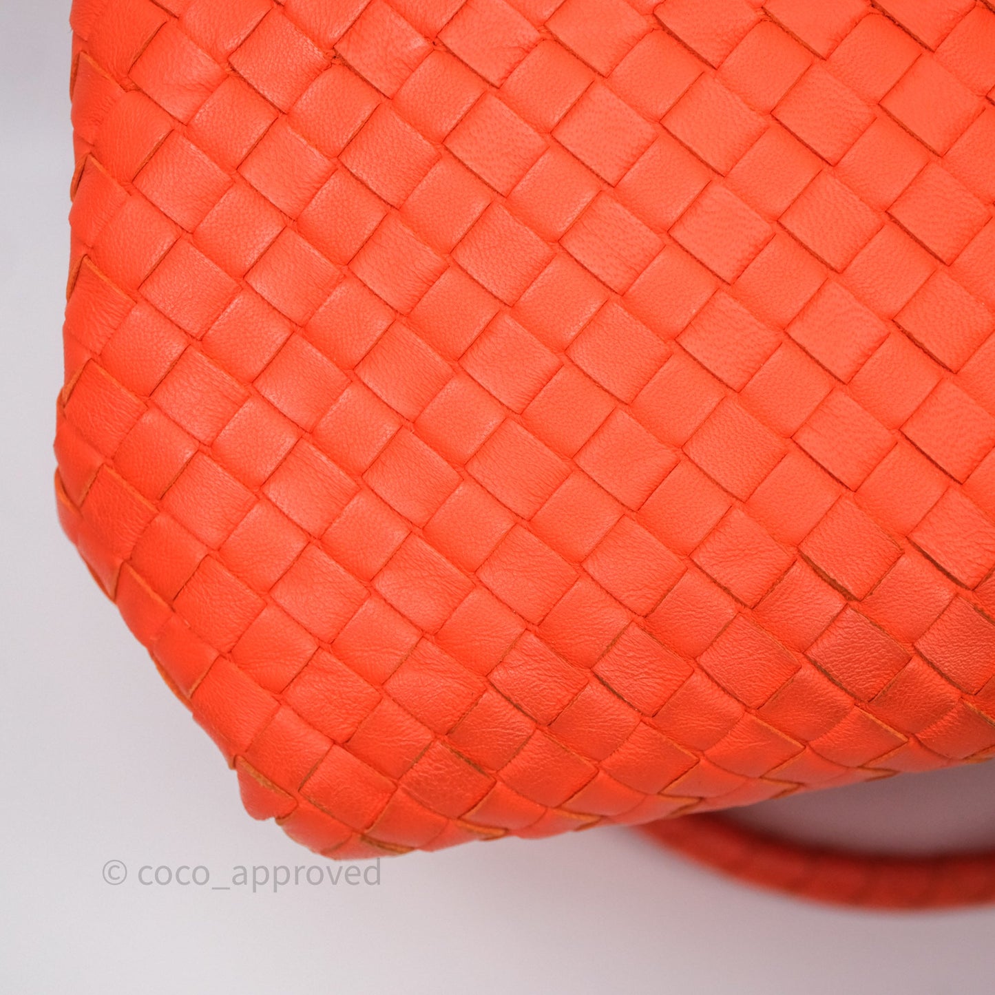 Bottega Veneta Nappa Intrecciato Parachute Tote Bag Orange