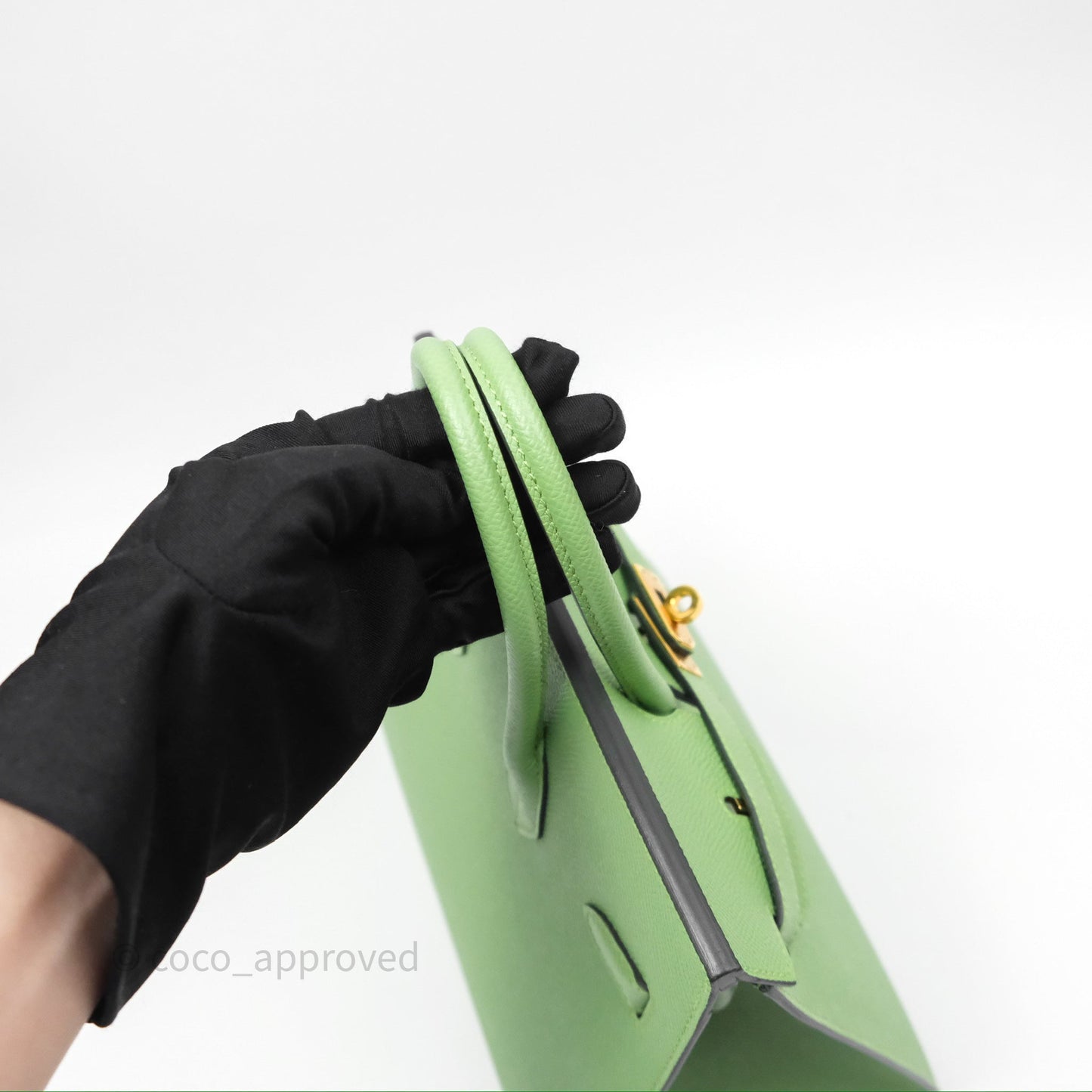 Hermès Birkin 25 Sellier Vert Criquet 3I Epsom Gold Hardware