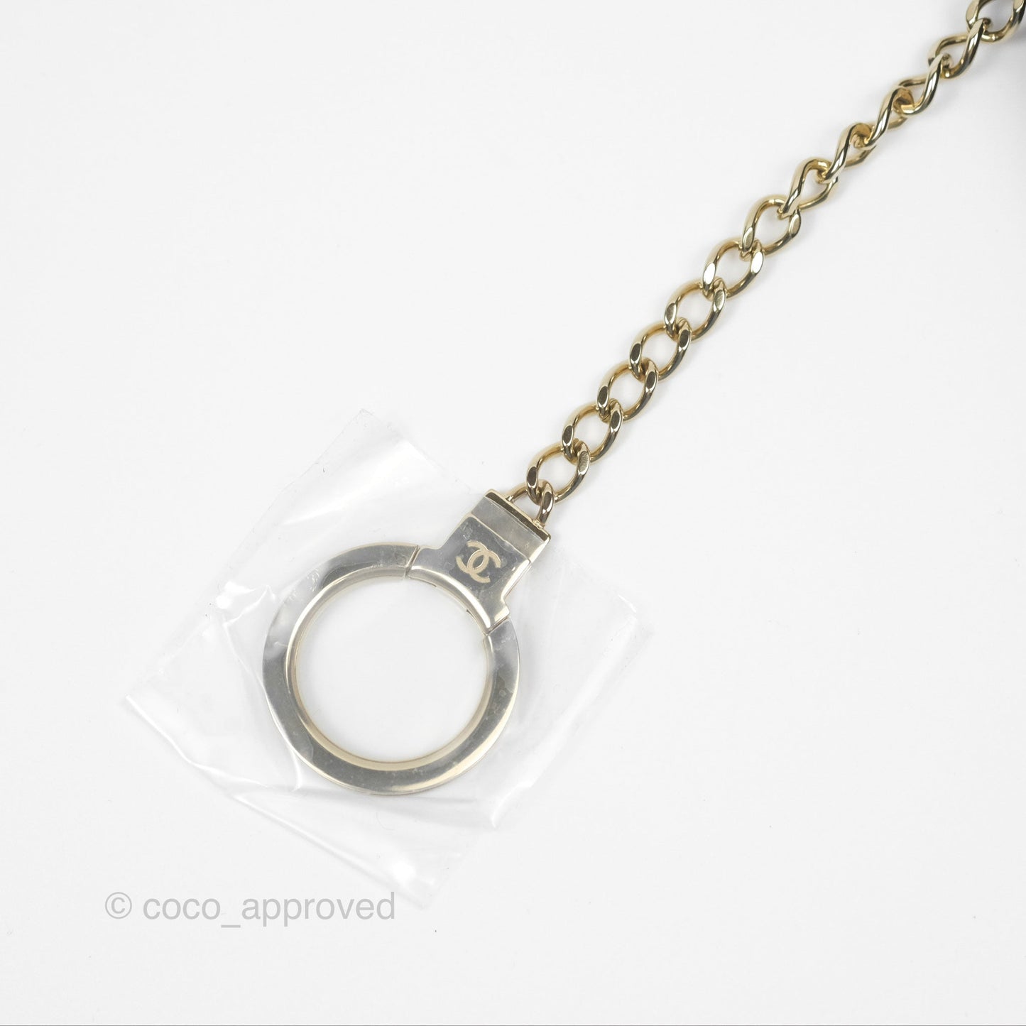 Chanel Classic Quilted Key holder Black Caviar Gold Hardware