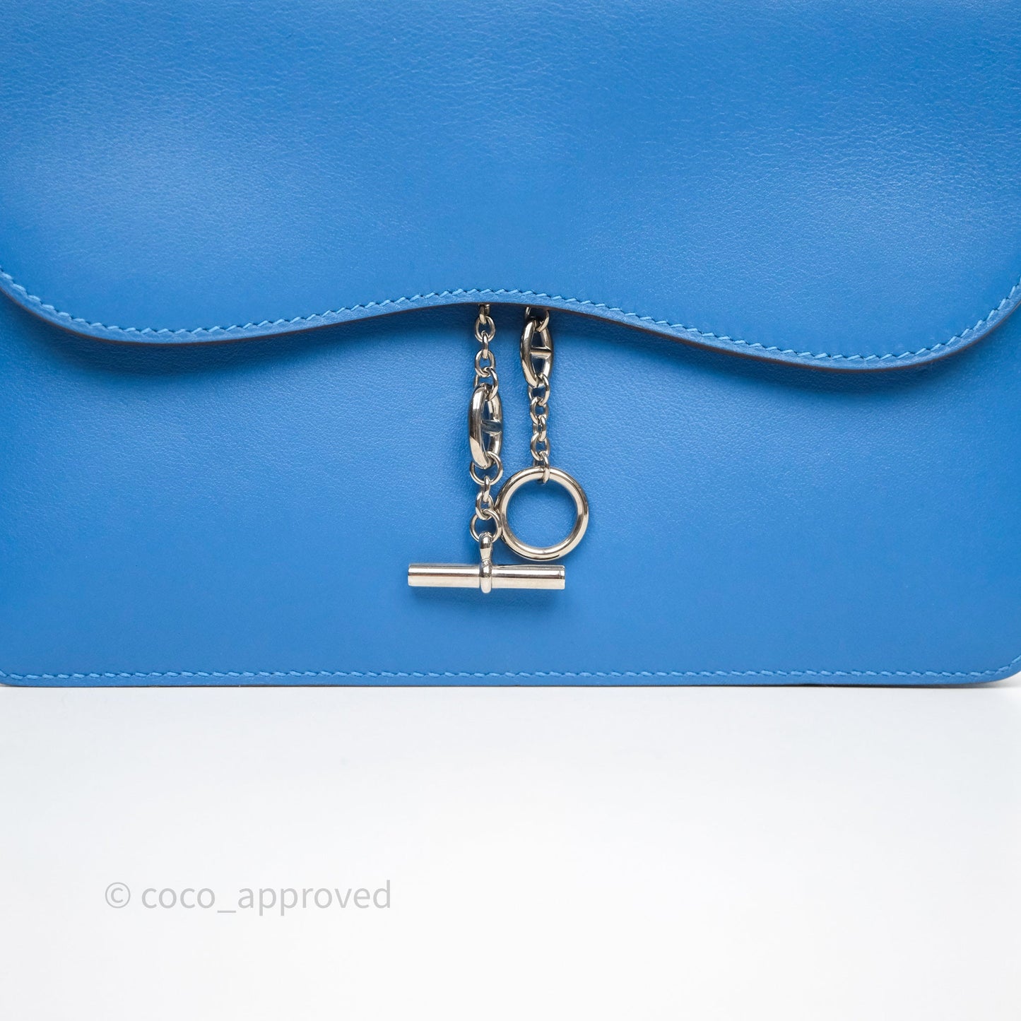 Hermès Catenina Bleu de Galice S7 Swift Palladium Hardware