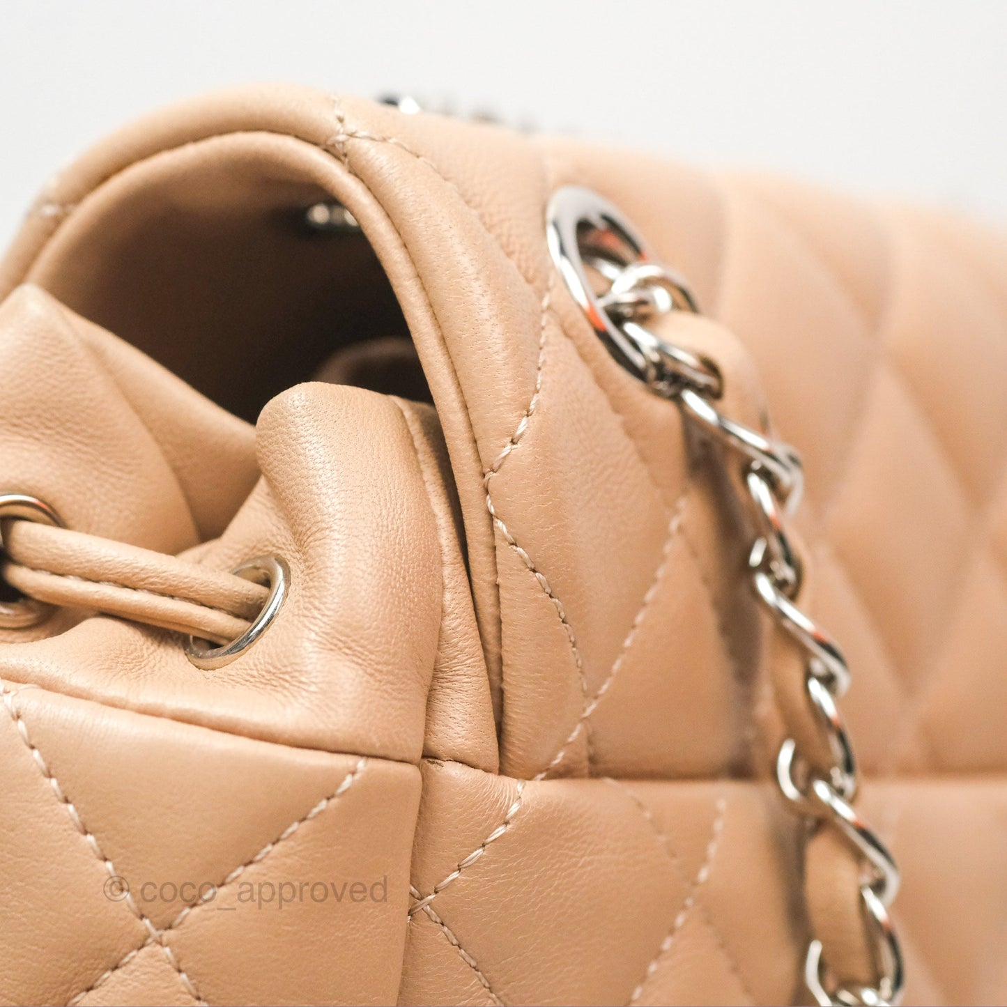 Chanel Quilted Small Urban Spirit Backpack Beige Lambskin Silver Hardware