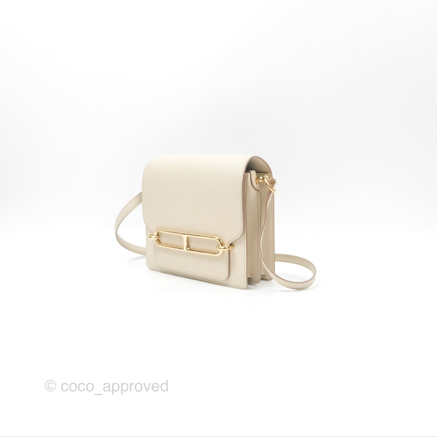 Hermès Roulis Mini 18 Beton Evercolor Permabrass Hardware