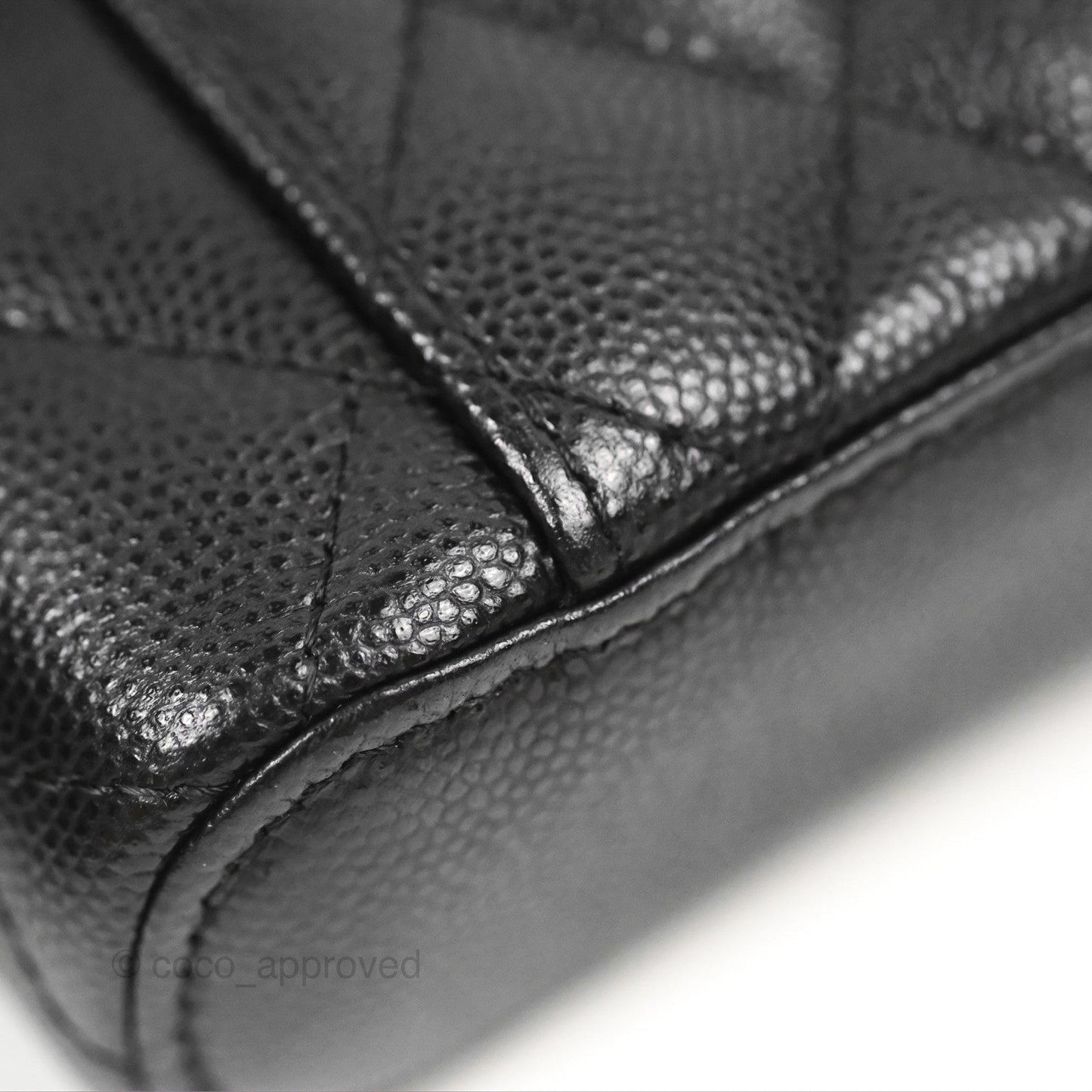 Chanel Classic Mini Vanity With Chain Black Caviar Gold Hardware