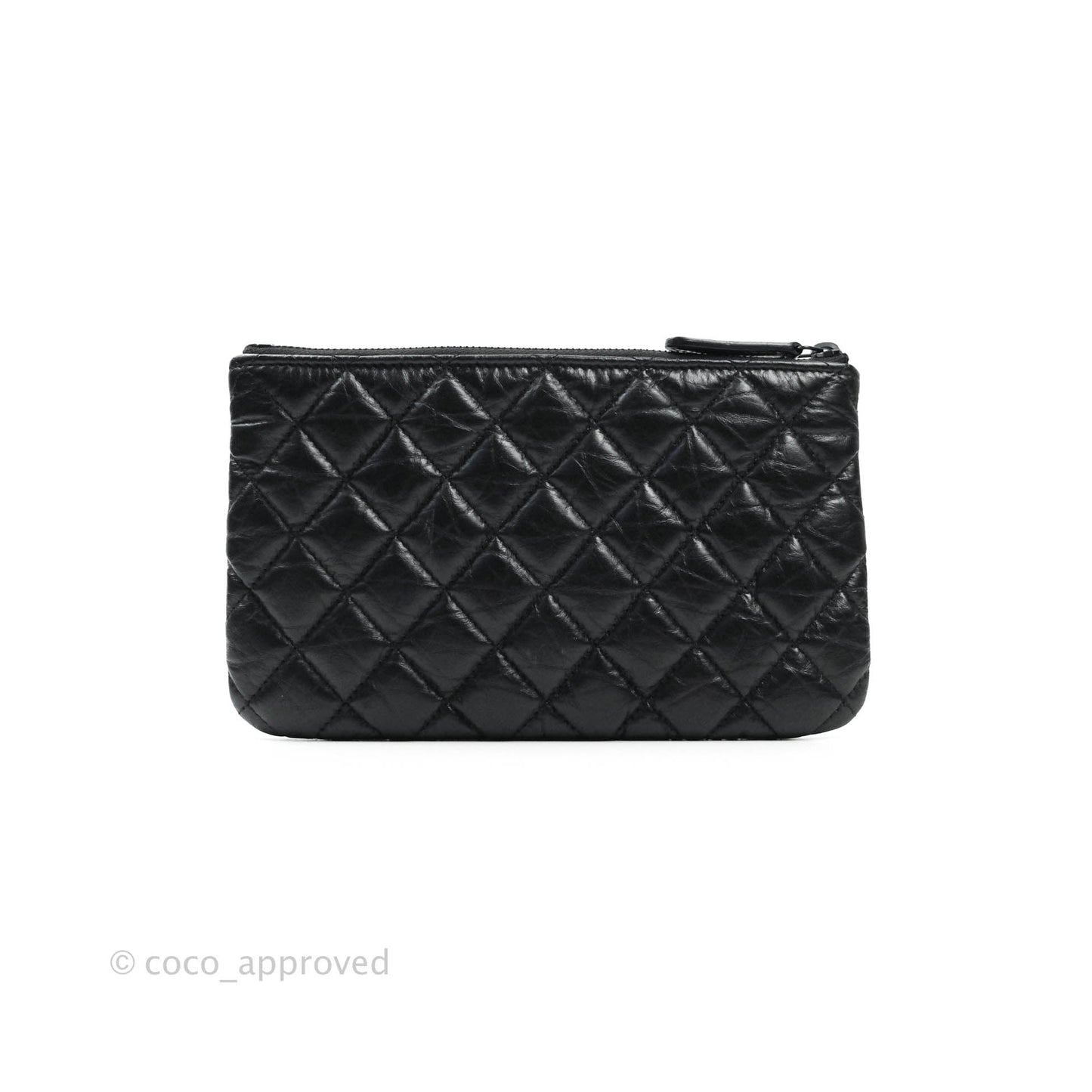 Chanel Quilted Small Reissue O Case Black Aged Calfskin So Black