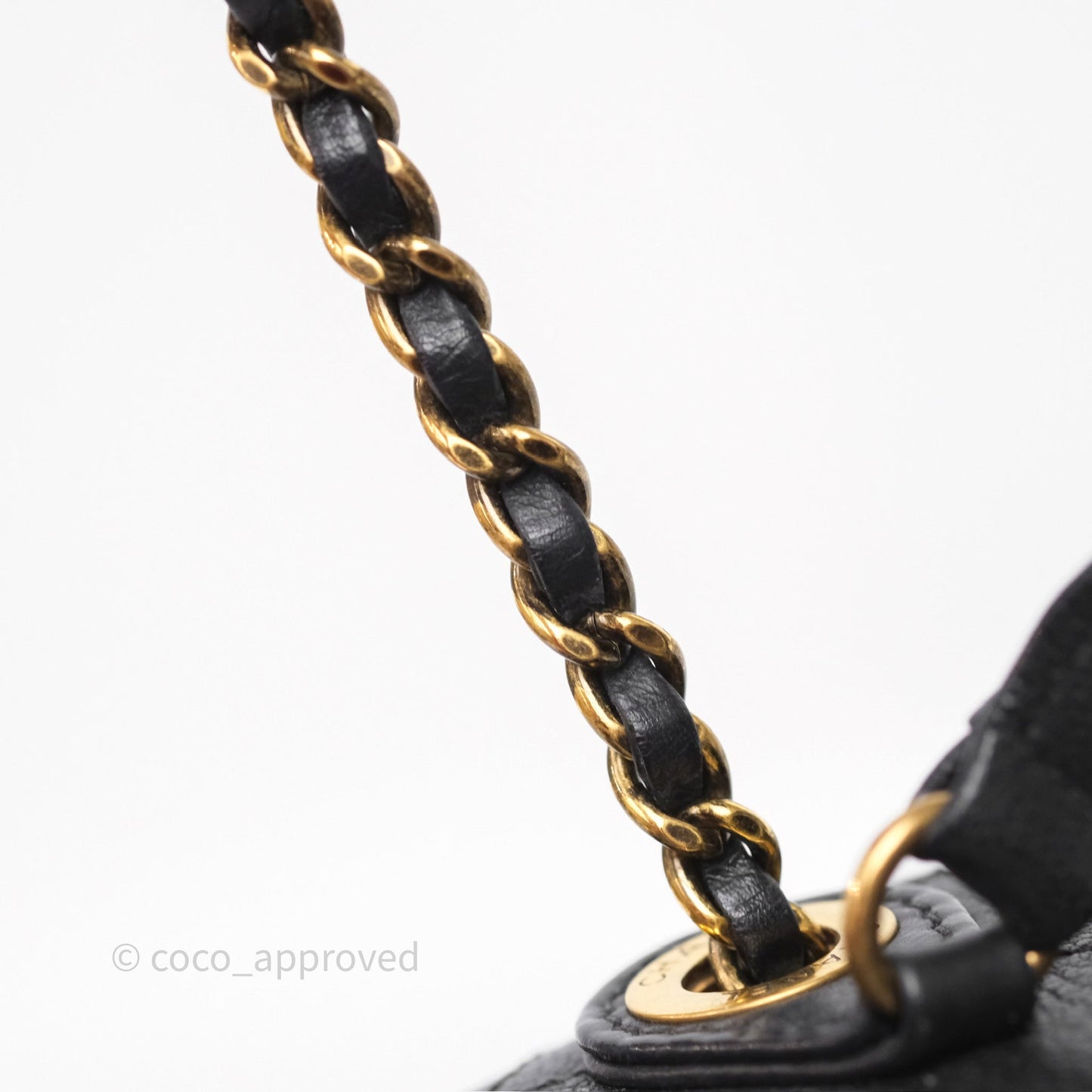 Chanel Coco Curve Vanity Black Calfskin & Goatskin Antique Gold Hardware