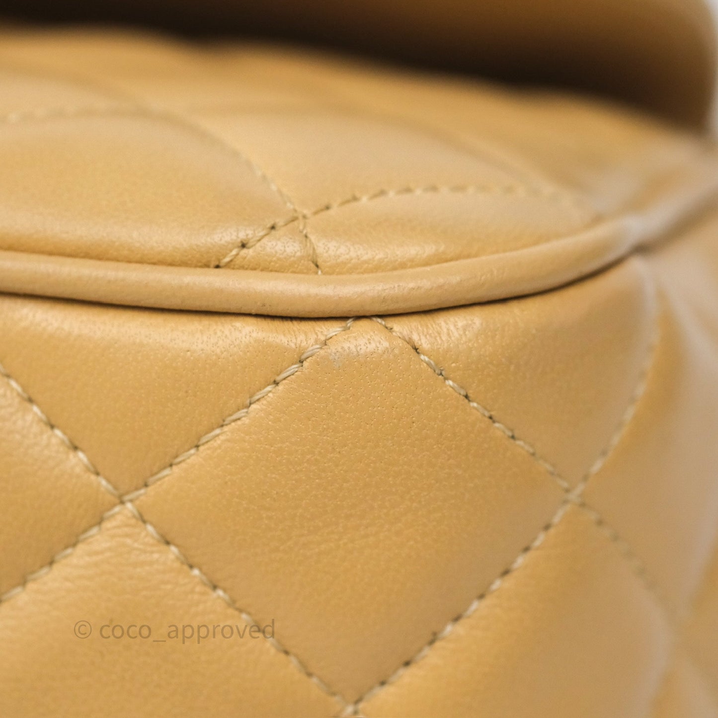 Chanel Coco Vintage Camera Case Beige Calfskin Gold Hardware