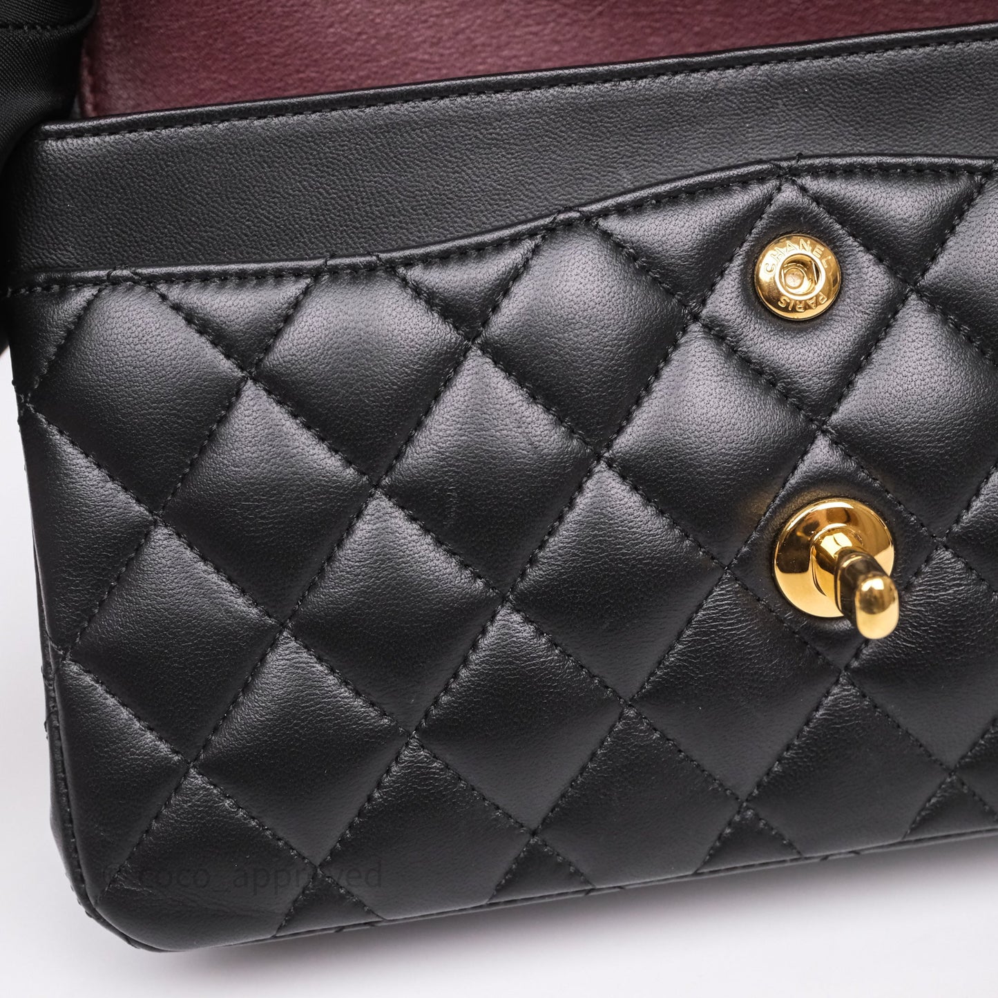 Chanel Small Classic Flap Quilted Black Lambskin Gold Hardware