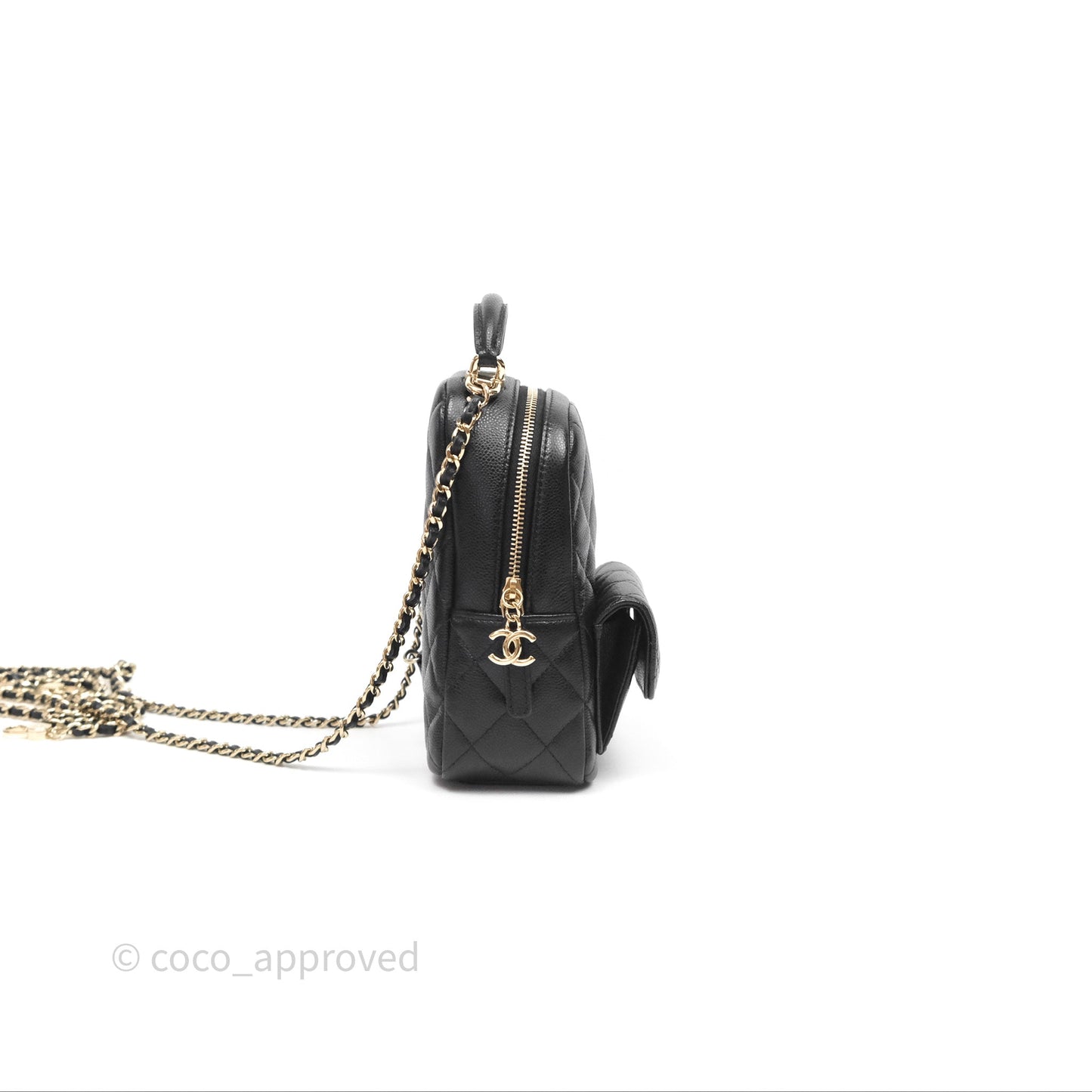Chanel Classic Mini Backpack Black Caviar Gold Hardware