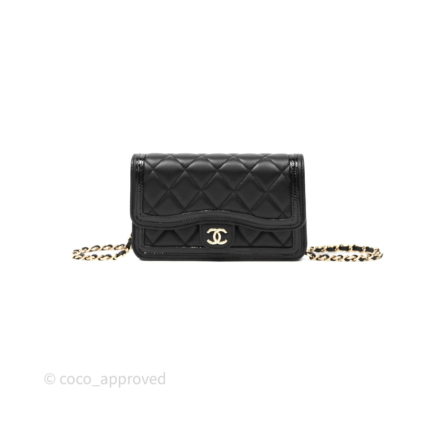 Chanel Mini Flap Bag Black Lambskin Gold Hardware