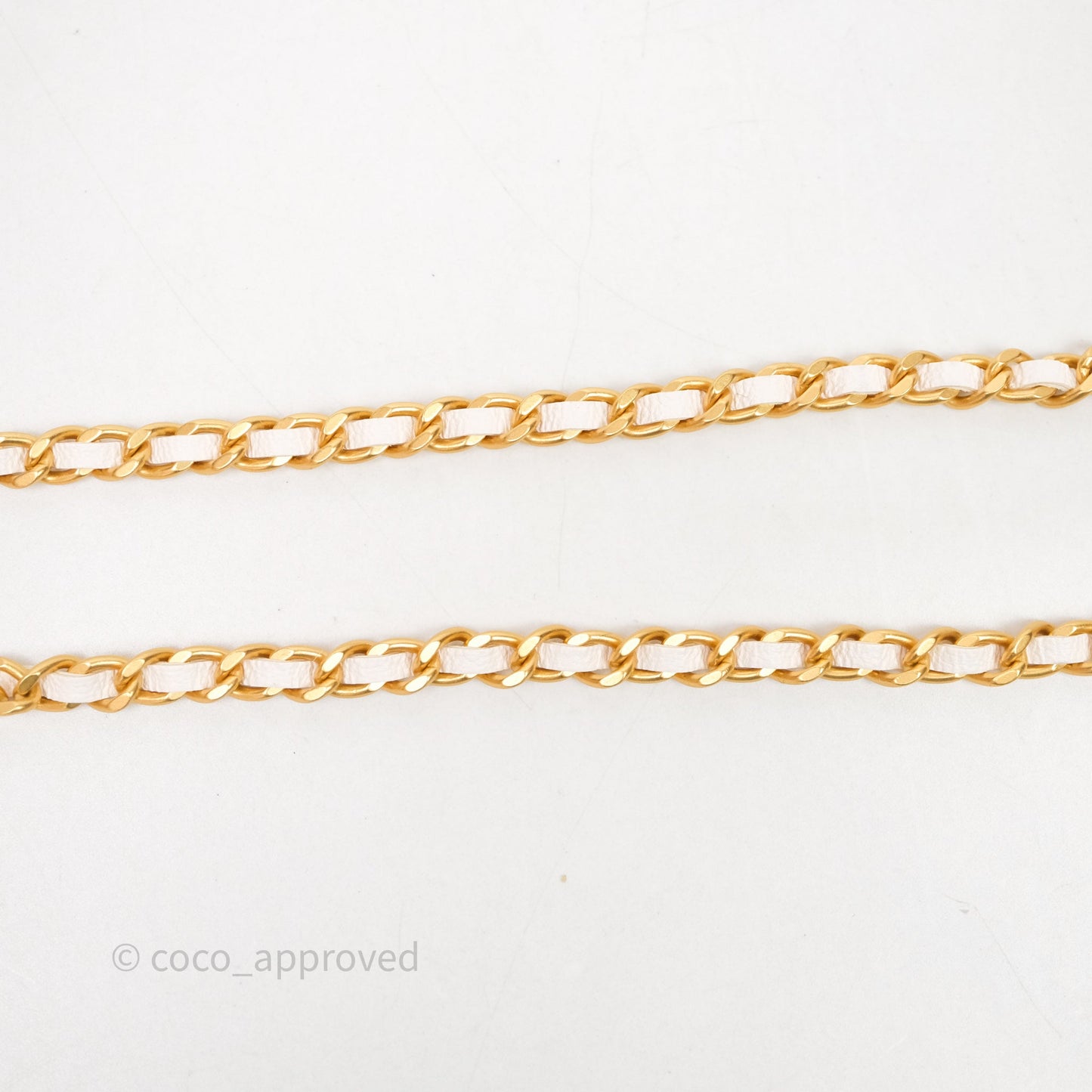 Chanel Coco Heart Chain WOC Ivory White Lambskin Aged Gold Hardware 22K