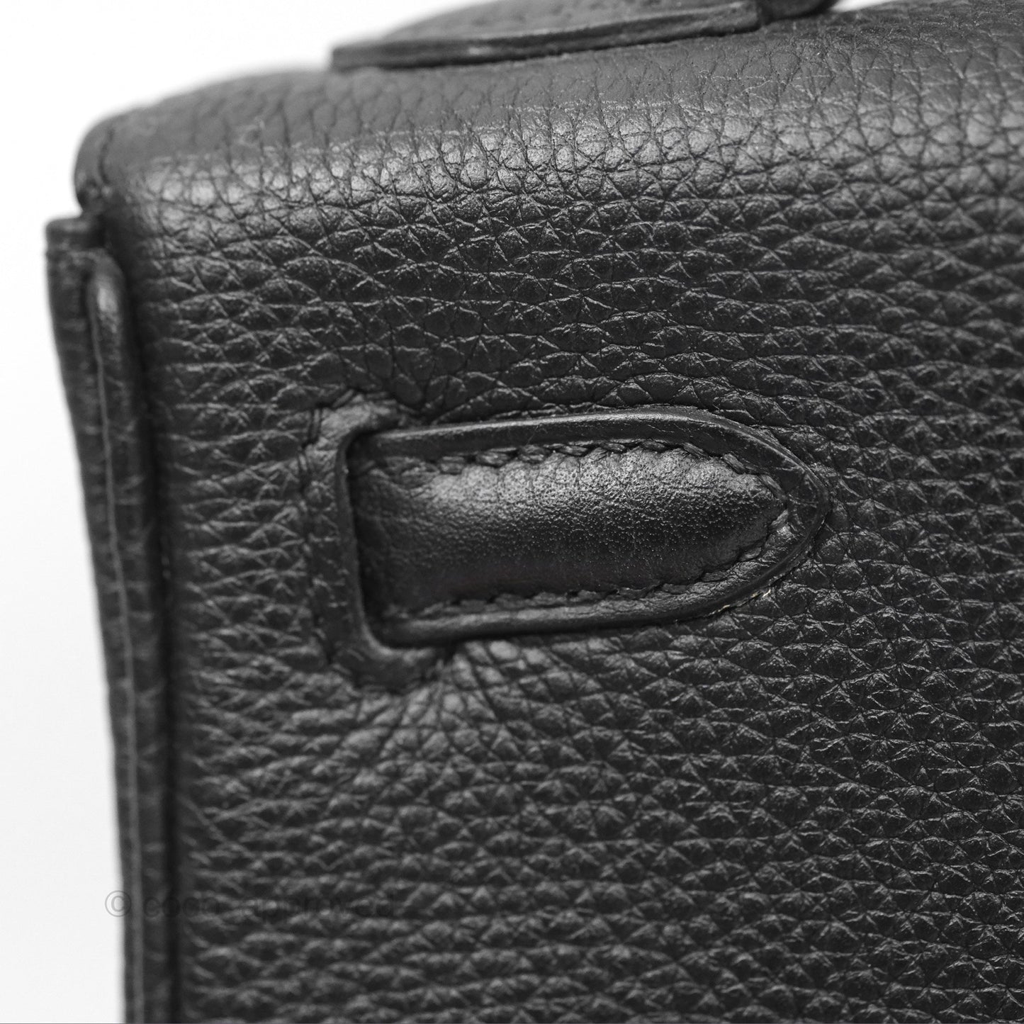 Hermès Retourne Kelly 25 Black Togo Palladium Hardware
