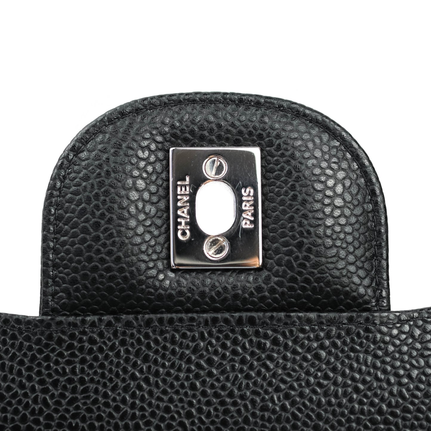 Chanel Jumbo Double Flap Black Caviar Silver Hardware⁣⁣