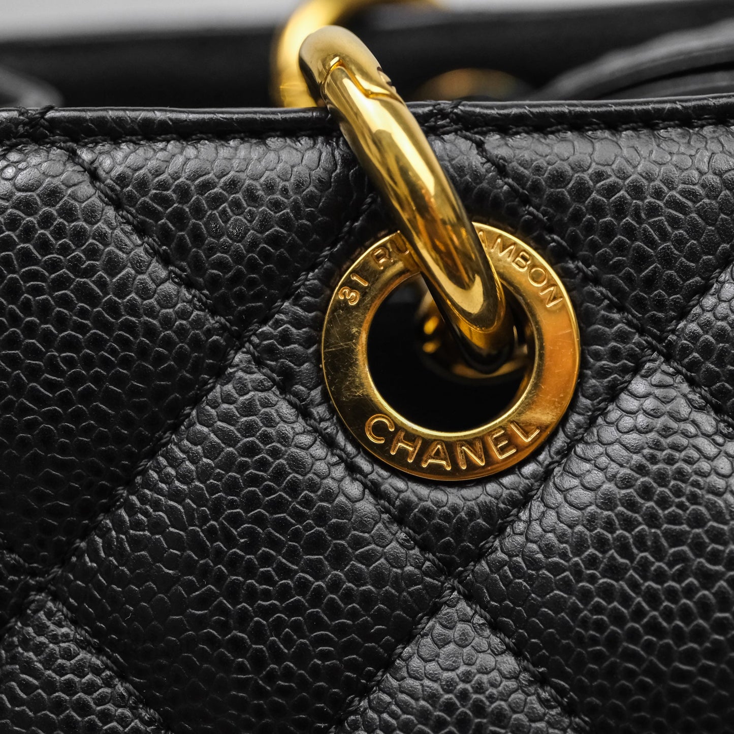Chanel GST Black Caviar Gold Hardware