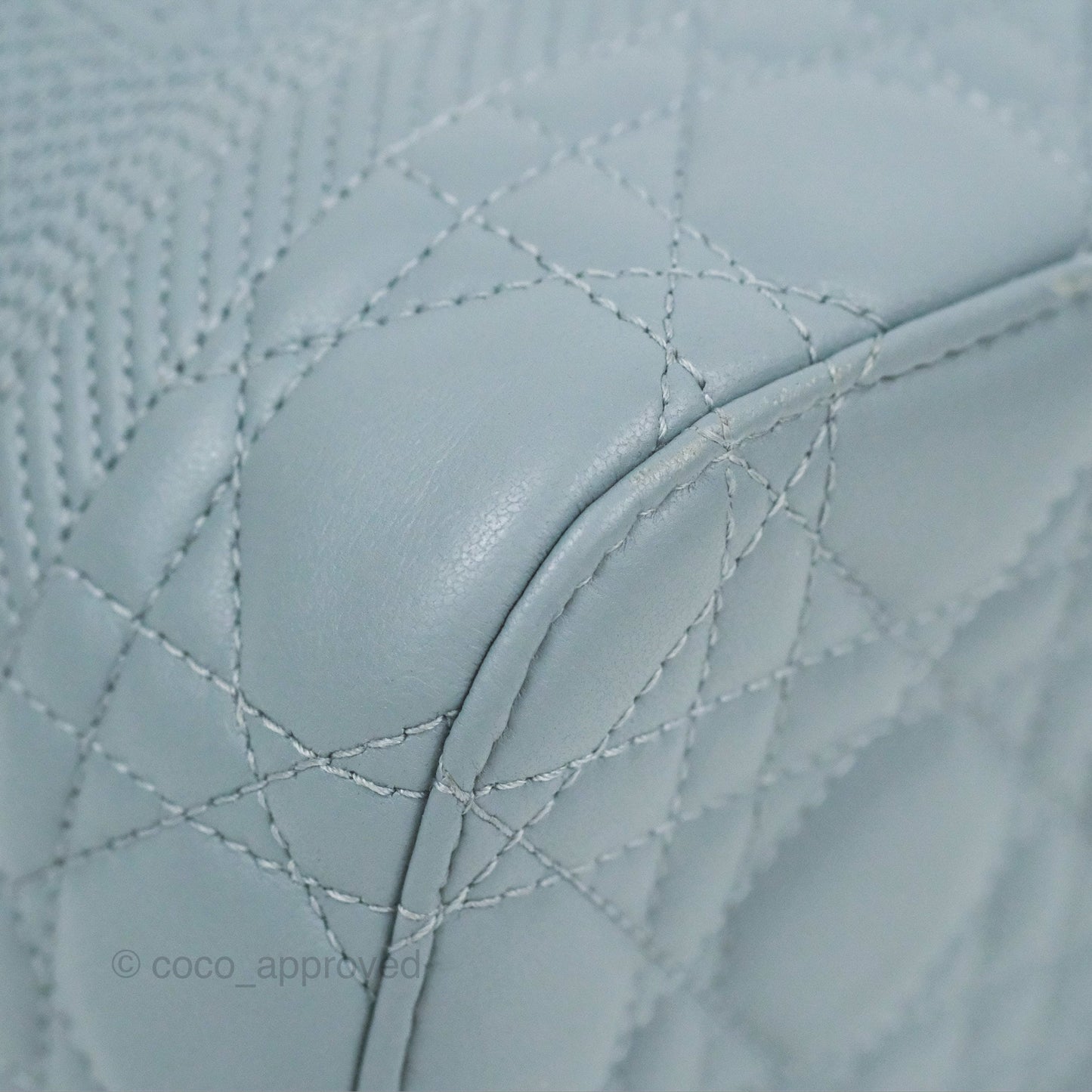Christian Dior Small Diortravel Vanity Case Cloud Blue Lambskin Cannage