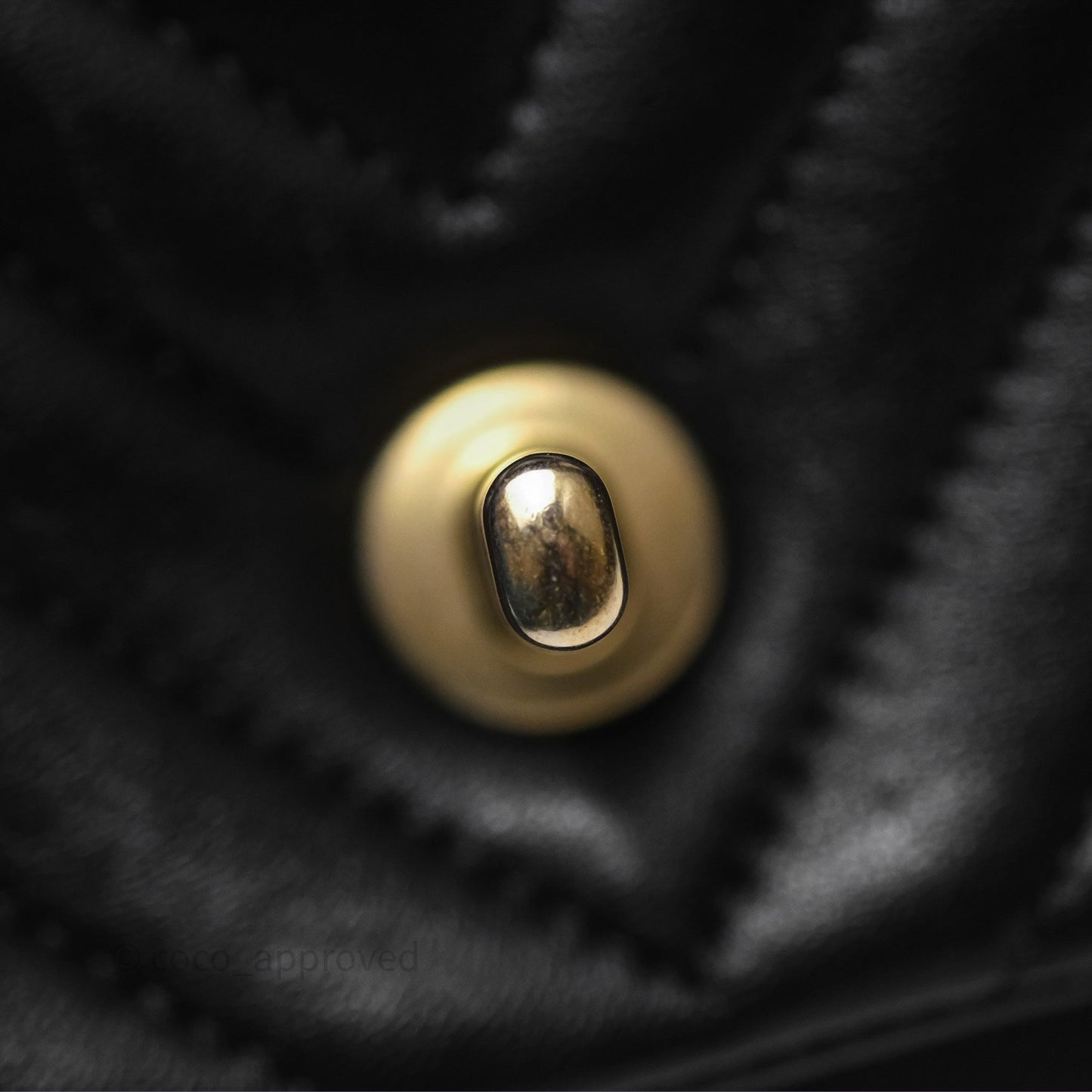 Chanel Mini Square Flap Chevron Black Lambskin Aged Gold Hardware