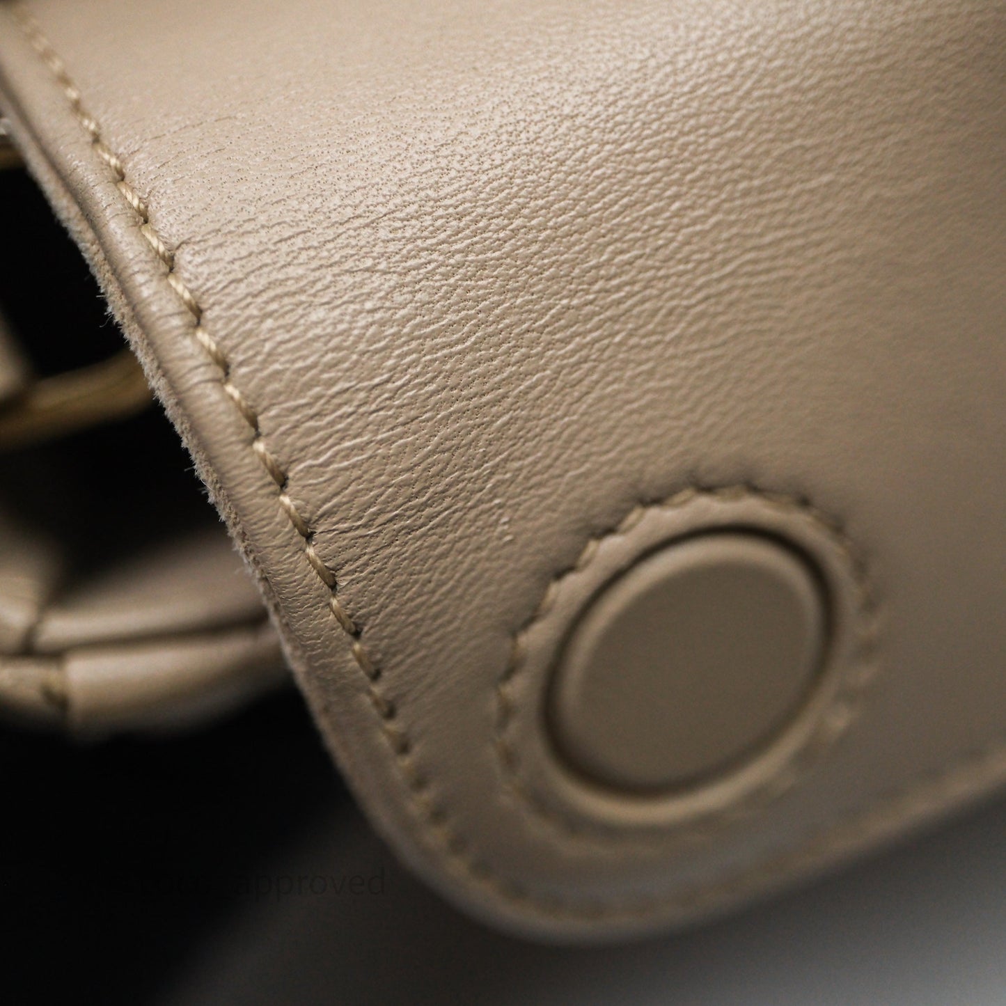 Christian Dior Small Lady D-Joy Powder Beige Cannage Lambskin Gold Hardware