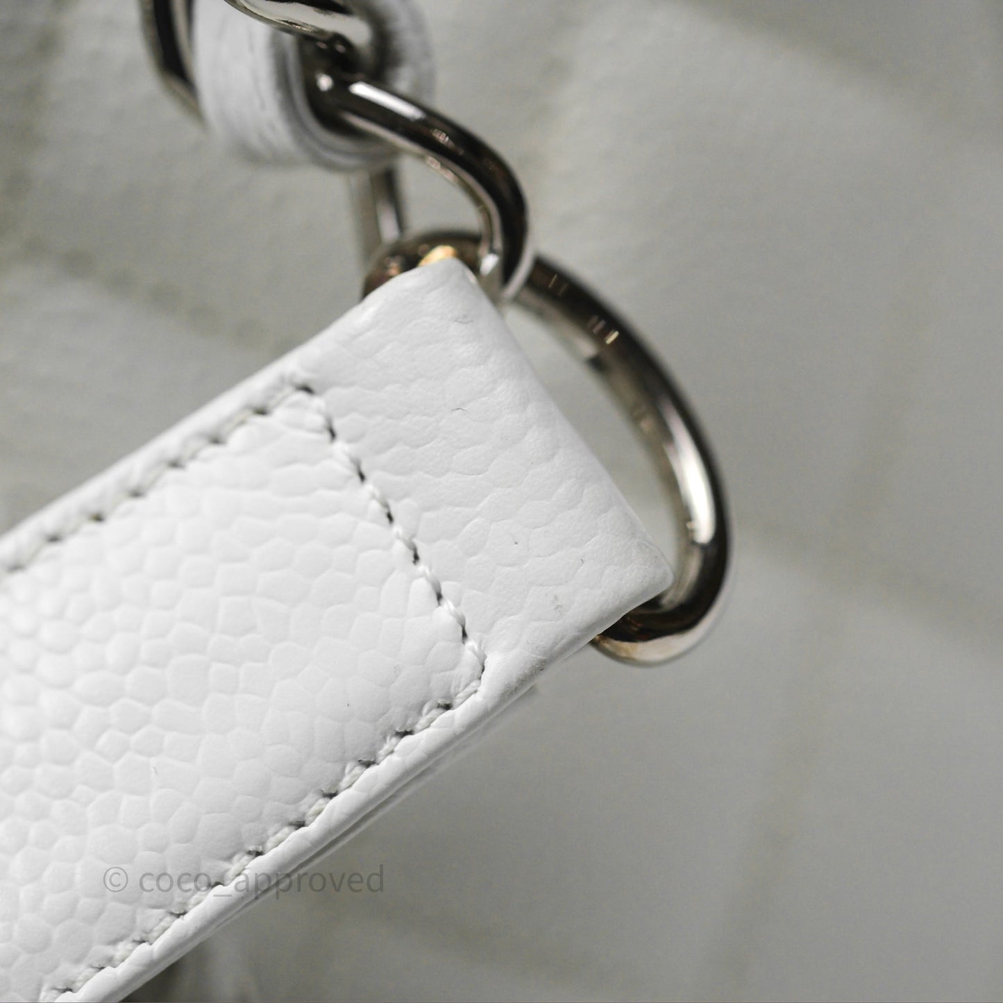 Chanel GST White Caviar Silver Hardware