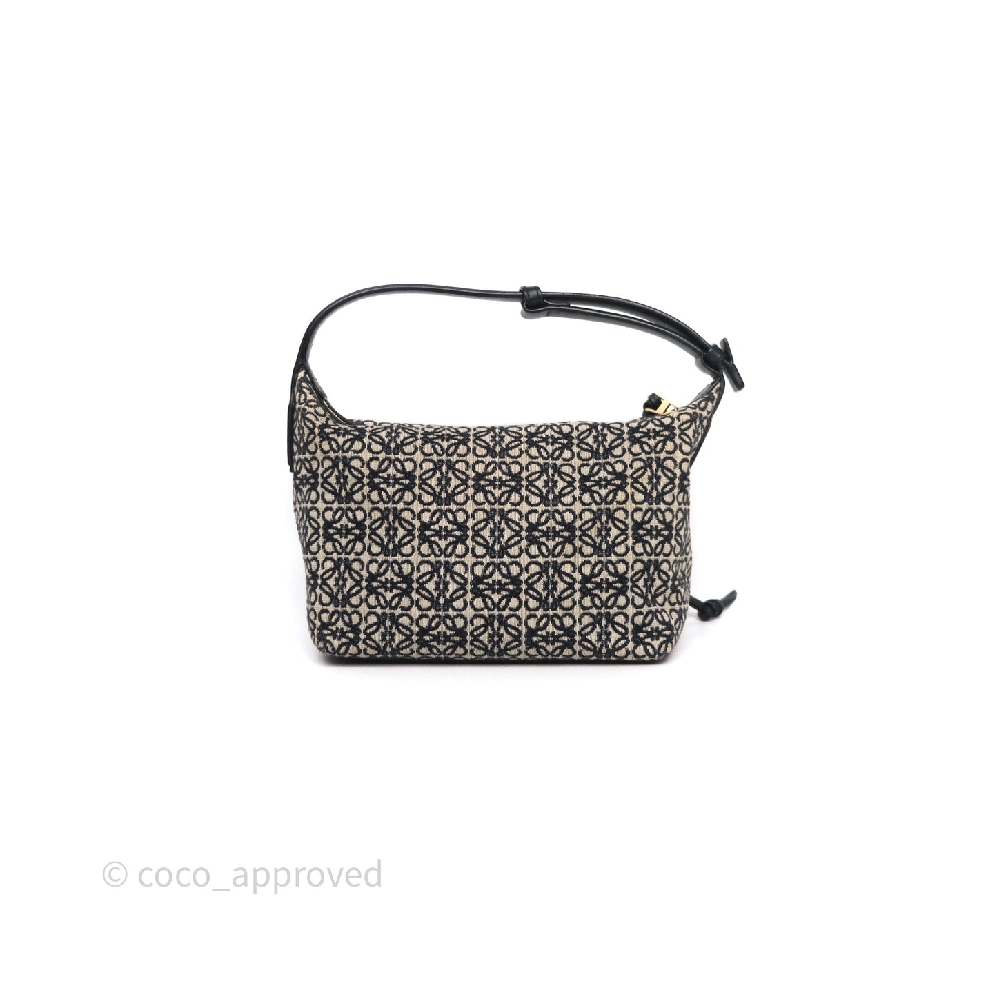 Loewe Small Cubi bag in Anagram Jacquard & Calfskin Navy/Black