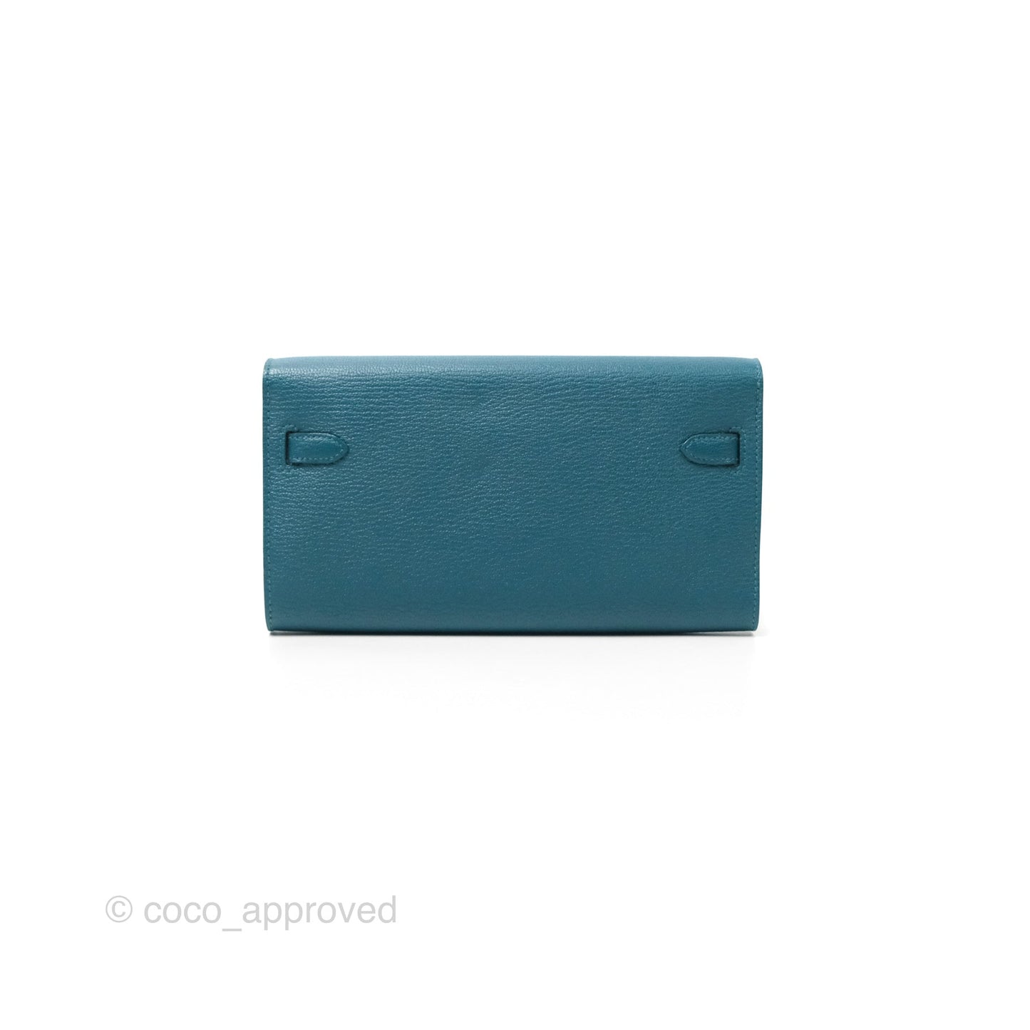 Hermès Kelly To Go Wallet Vert Bosphore Chevre Mysore Gold Hardware