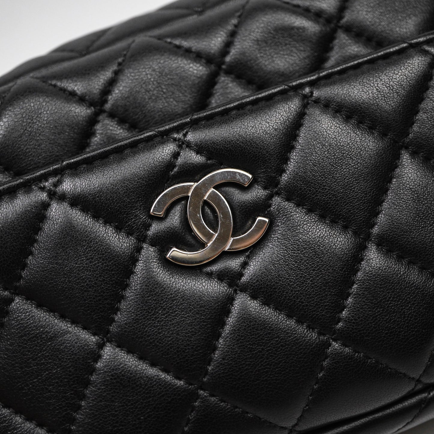 Chanel Camera Case Bag Lambskin Silver Hardware