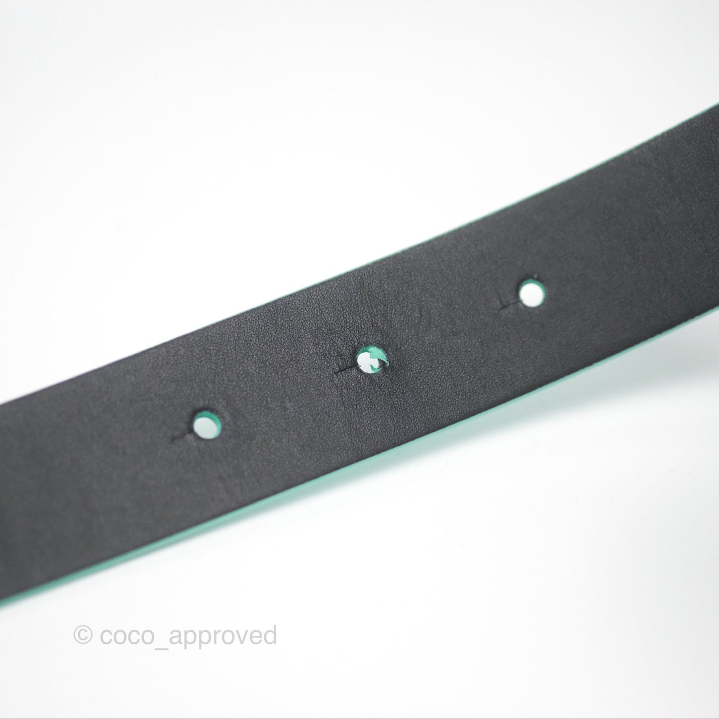 Chanel Calfskin CC Turn Lock Belt Turquoise 18C