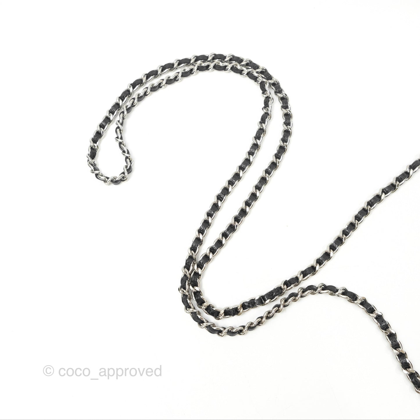 Chanel Quilted Classic Wallet On Chain WOC Black Caviar Silver Hardware
