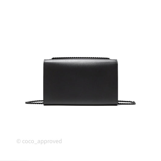 Saint Laurent Kate Medium Grained Leather Shoulder Bag So Black