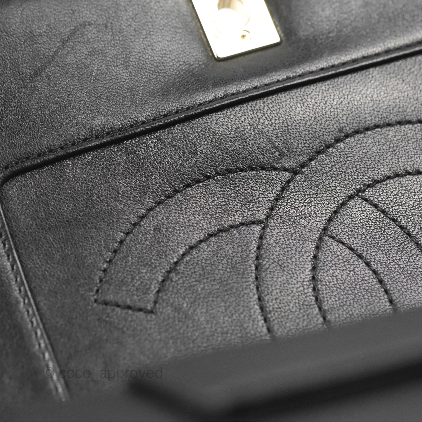 Chanel Chevron Mademoiselle Flap Bag Black Sheepskin Gold Hardware
