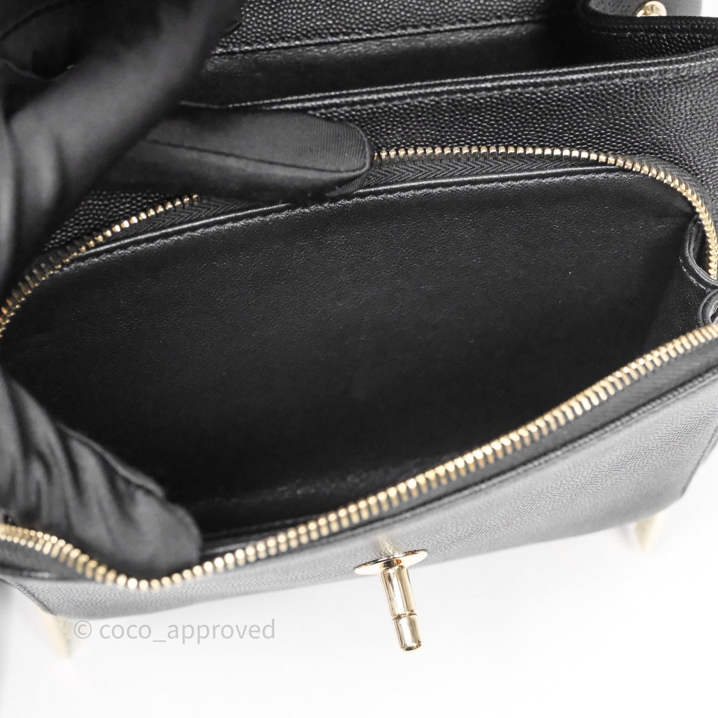 Chanel Quilted Medium Business Affinity Flap Black Caviar Gold Hardware