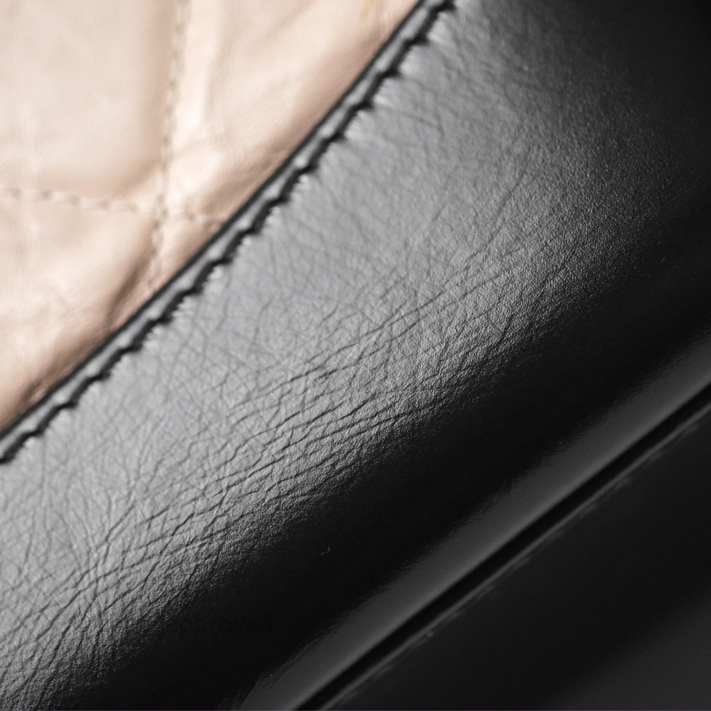 Chanel Small Gabrielle Backpack Beige Black Aged Calfskin