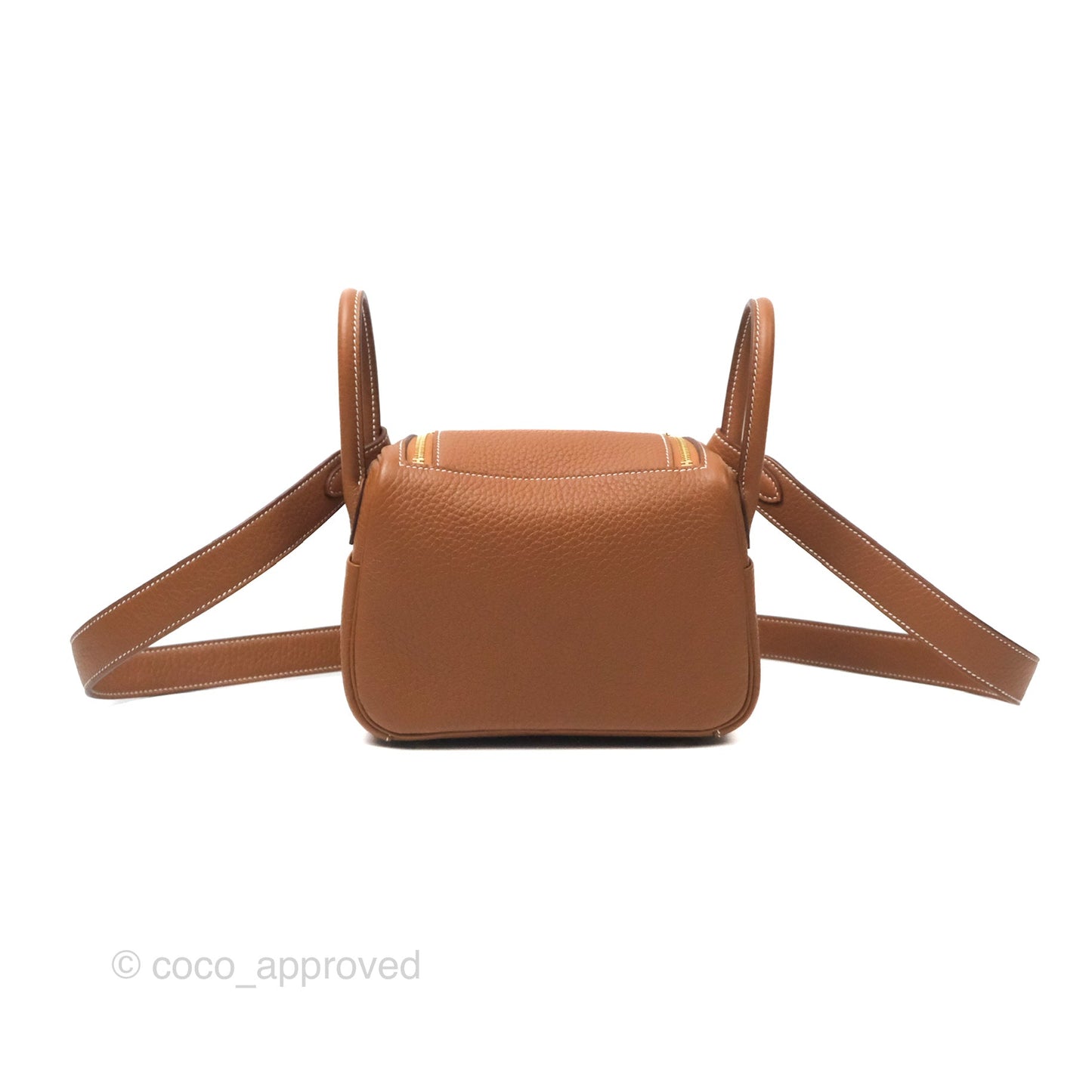 Hermès Mini Lindy 20 Gold Clemence Gold Hardware