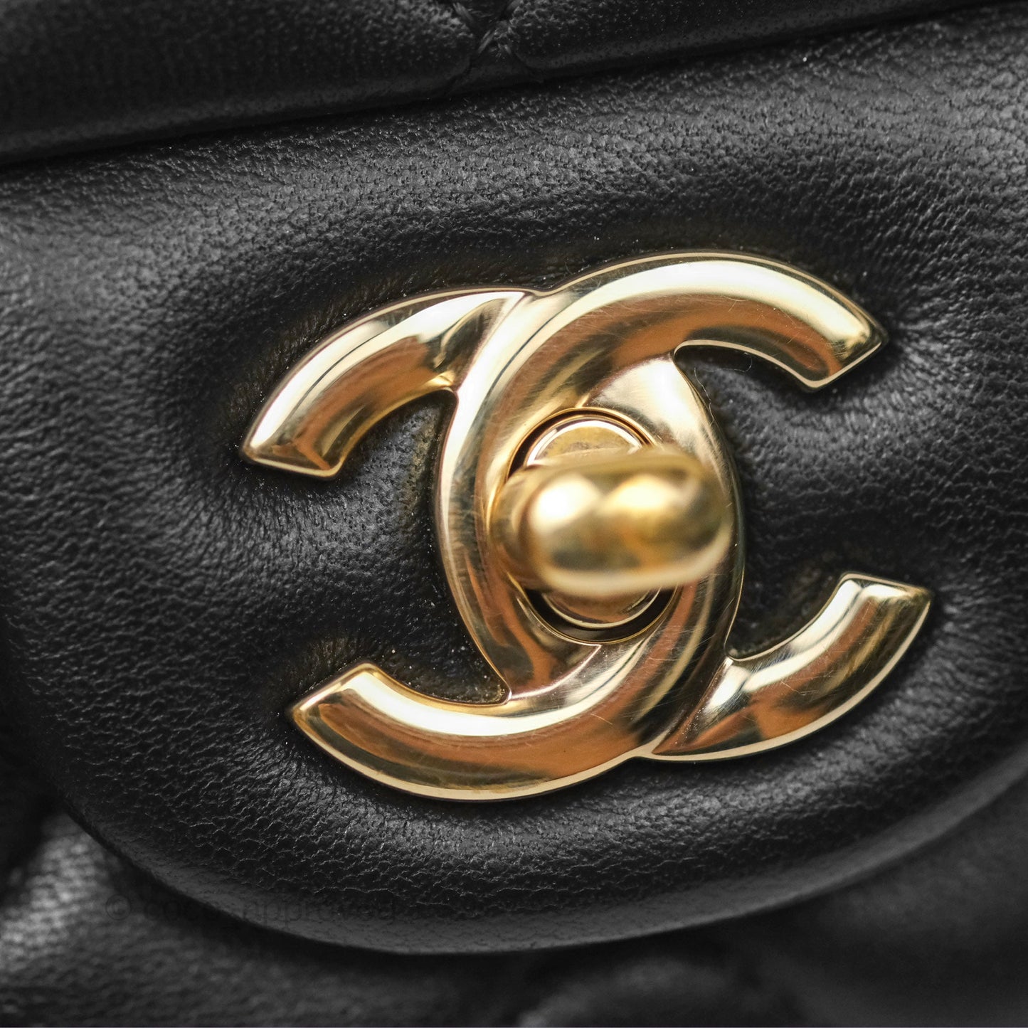 Chanel Mini Rectangular Quilted Black Lambskin Gold Hardware