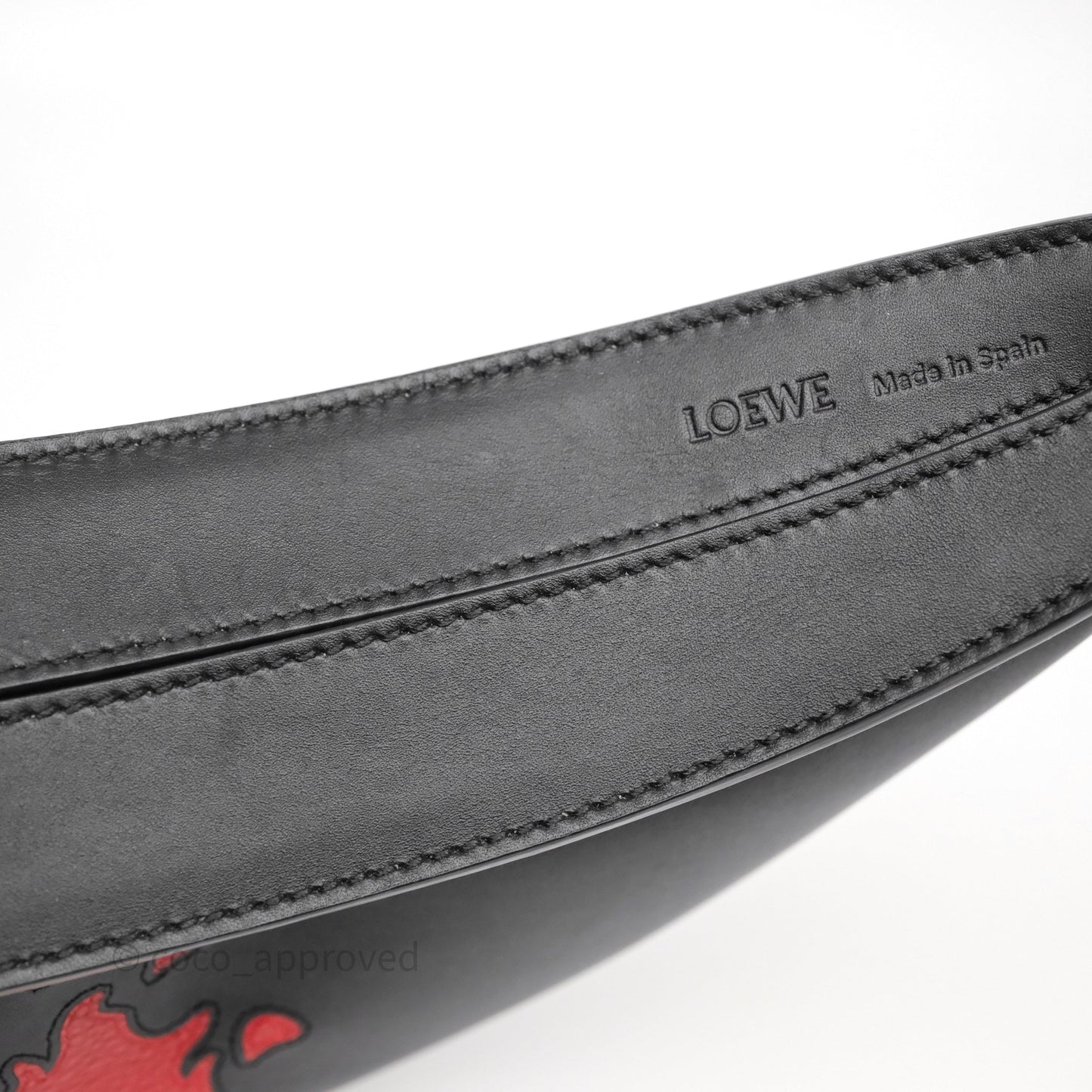 Loewe x Howls Calcifer Luna Shoulder Bag In Black Calfskin