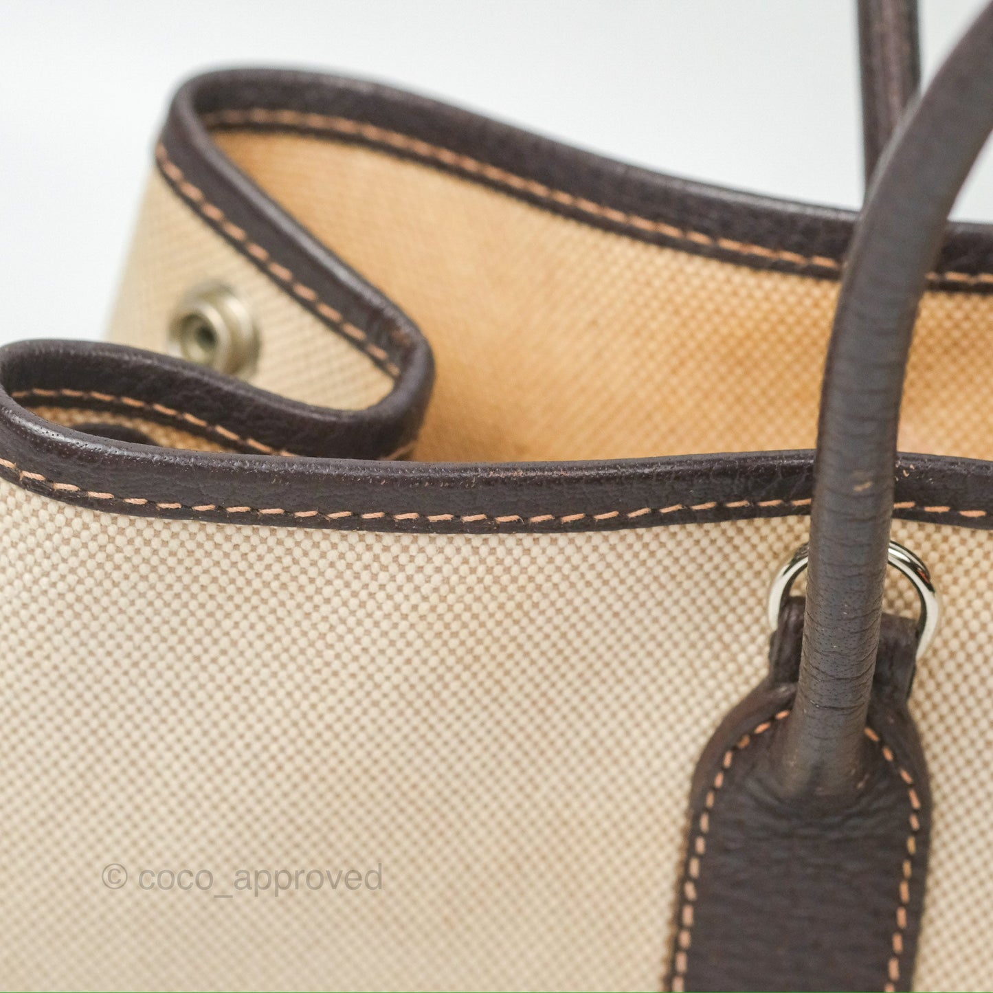 Hermès Garden Party 30 Canvas Brown/ Natural