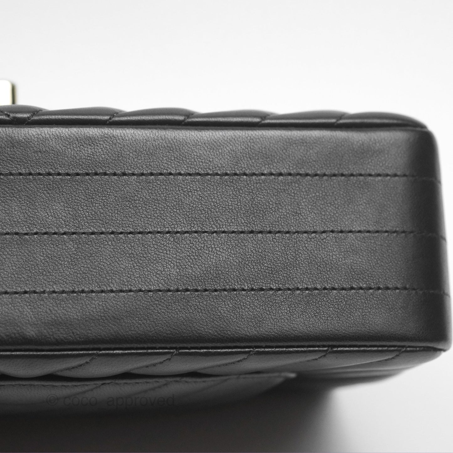 Chanel Small Classic Chevron Flap Black Lambskin Gold Hardware