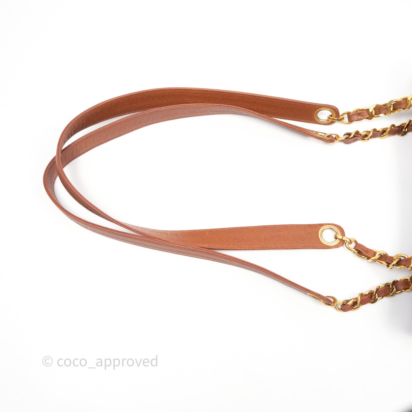 Chanel Vintage Tote Caramel Caviar 24K Gold Hardware