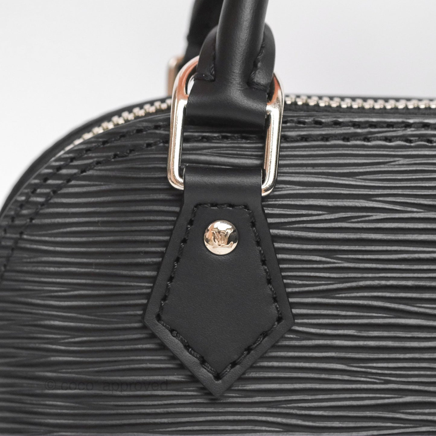 Louis Vuitton Alma Nano Black Silver Hardware
