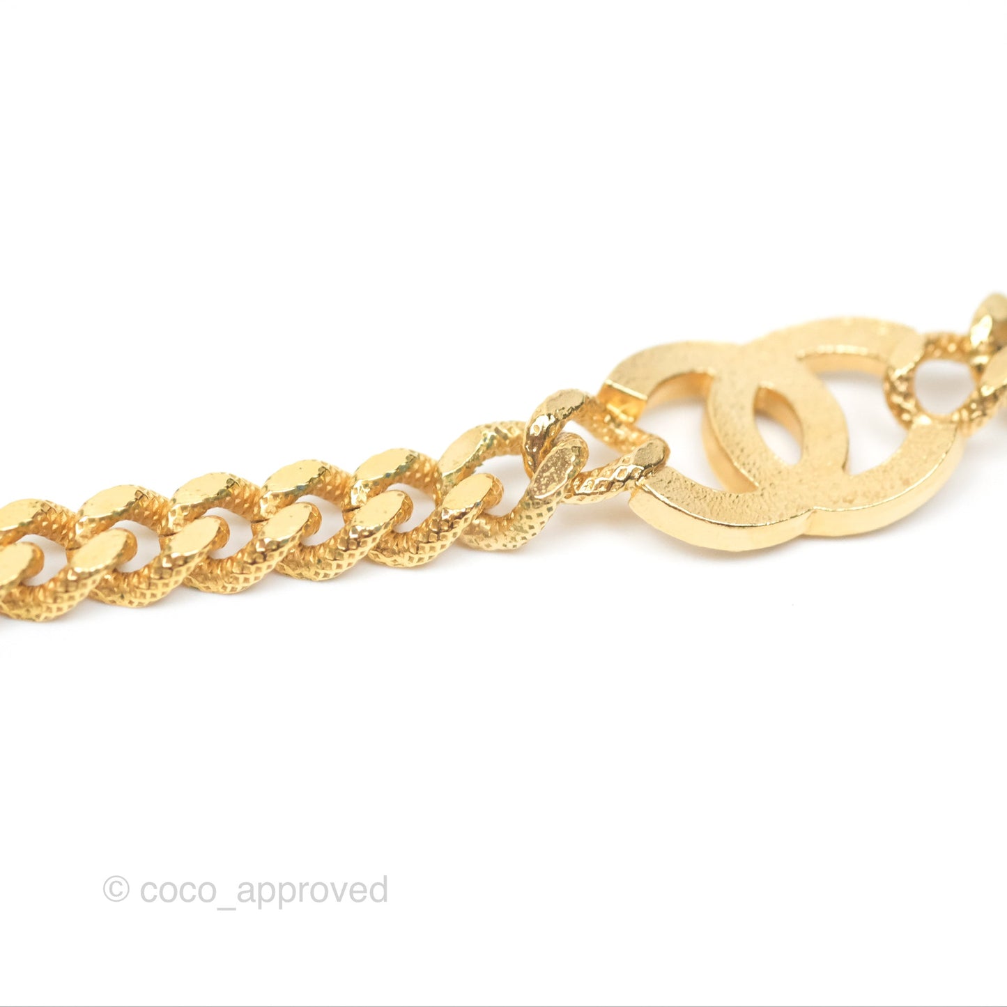 Chanel CC Crystals Chain Necklace Choker Gold Tone 22A