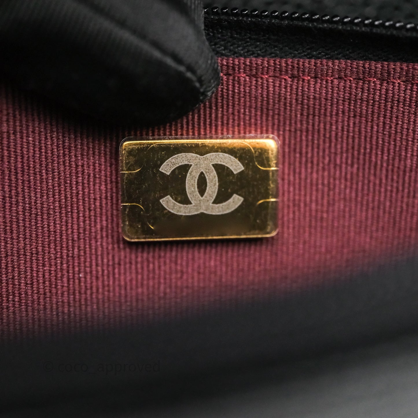 Chanel Quilted WOC Black Caviar Gold Hardware