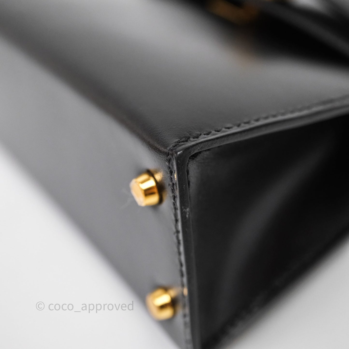 Hermès Mini Kelly II Black Noir 89 Box Leather Gold Hardware