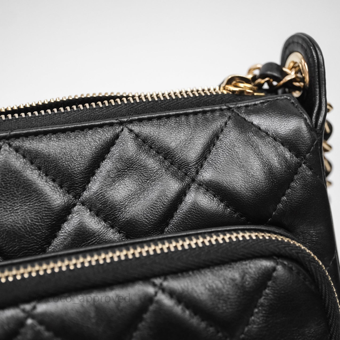 Chanel Camera Bag Black Lambskin Gold Hardware 25C