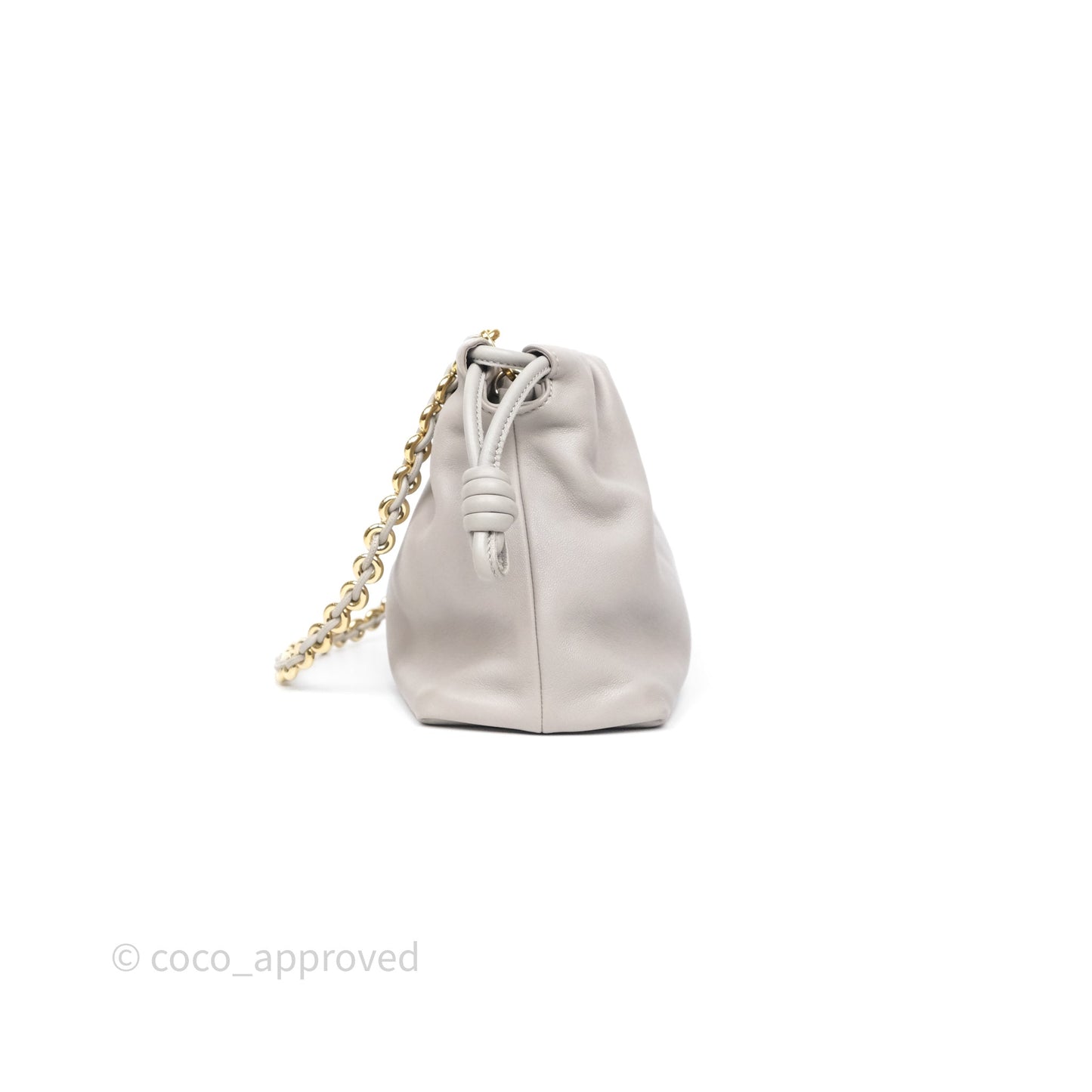 Loewe Medium Flamenco Purse in Mellow Nappa Lambskin Shell Grey